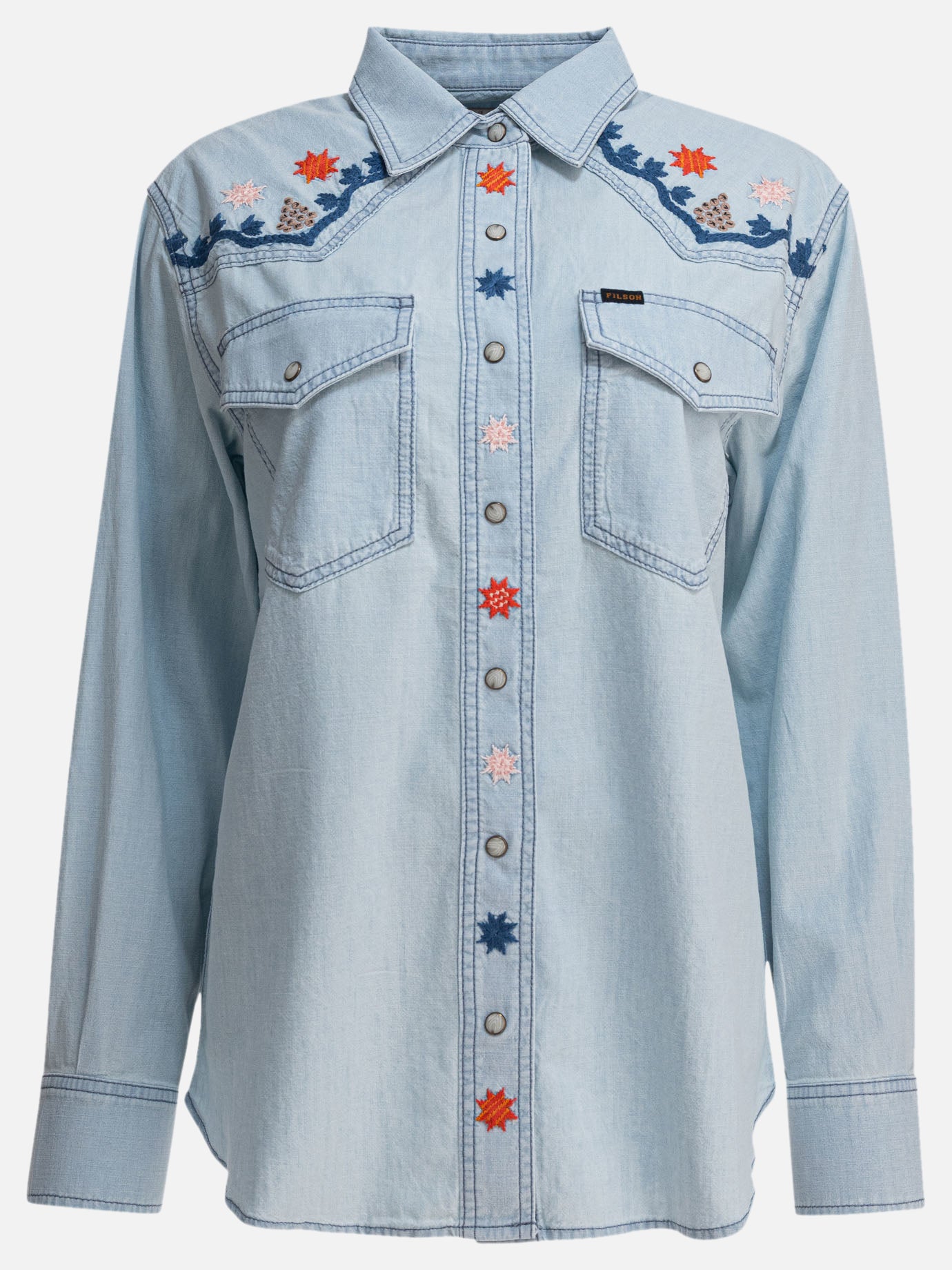 Casual shirts Embroidered  Light blue - Filson Women | PDP | VIETTI Online Store | thumbnail