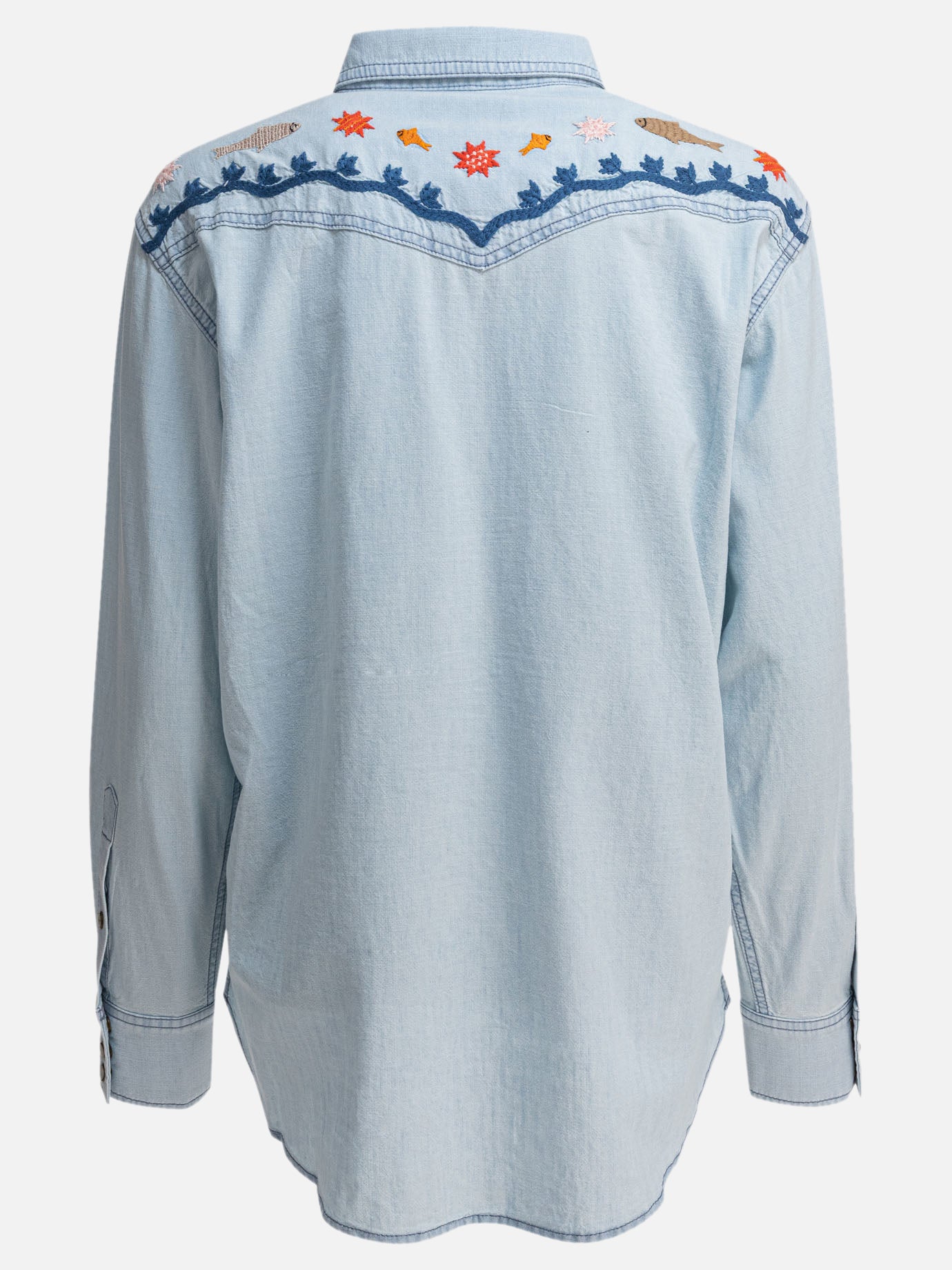Casual shirts Embroidered  Light blue - Filson Women | PDP | VIETTI Online Store | thumbnail_2