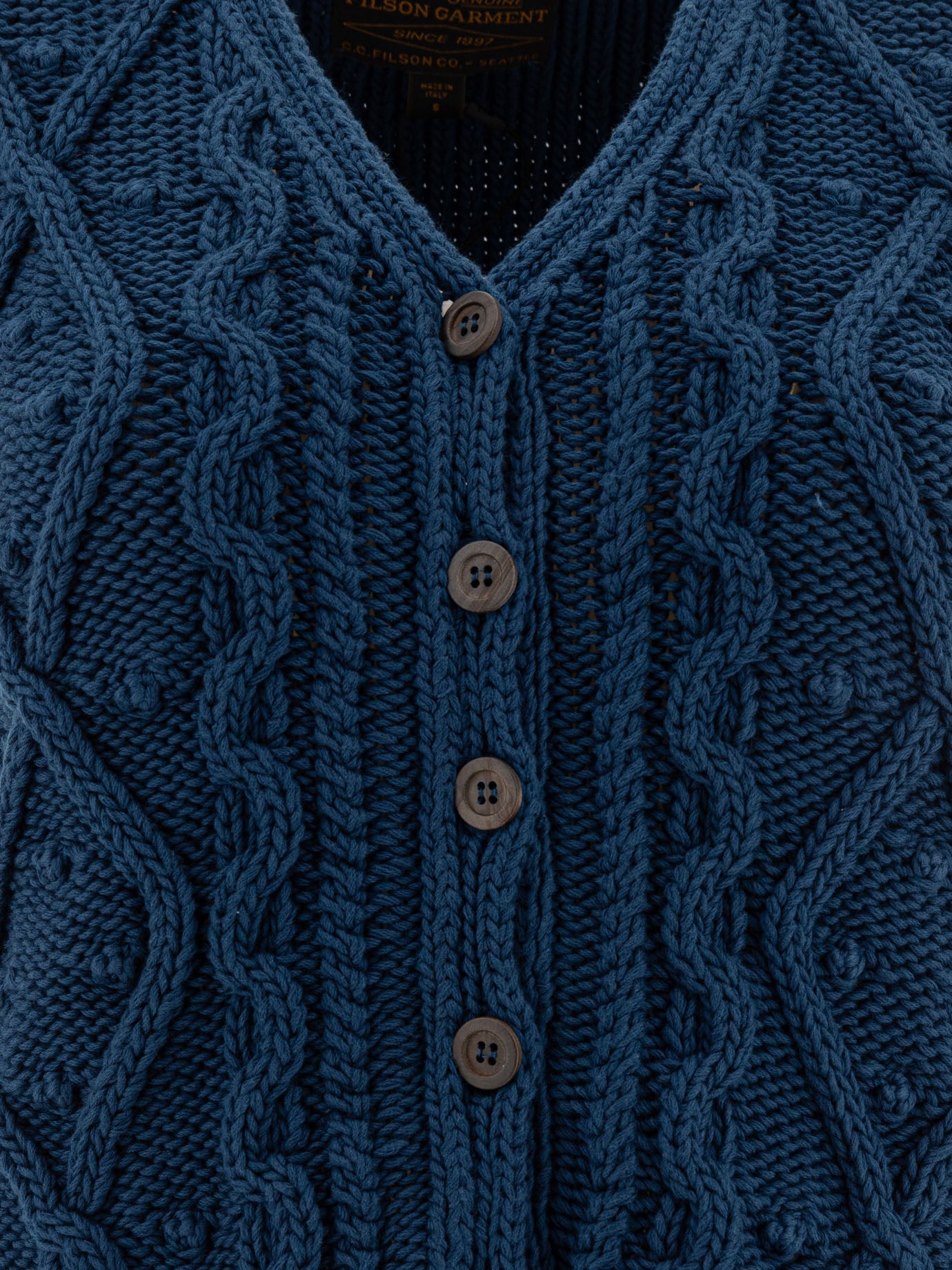 Cardigan Textured knit  Blu - Filson Donna | PDP | VIETTI Online Store | Zoom-Modal_3
