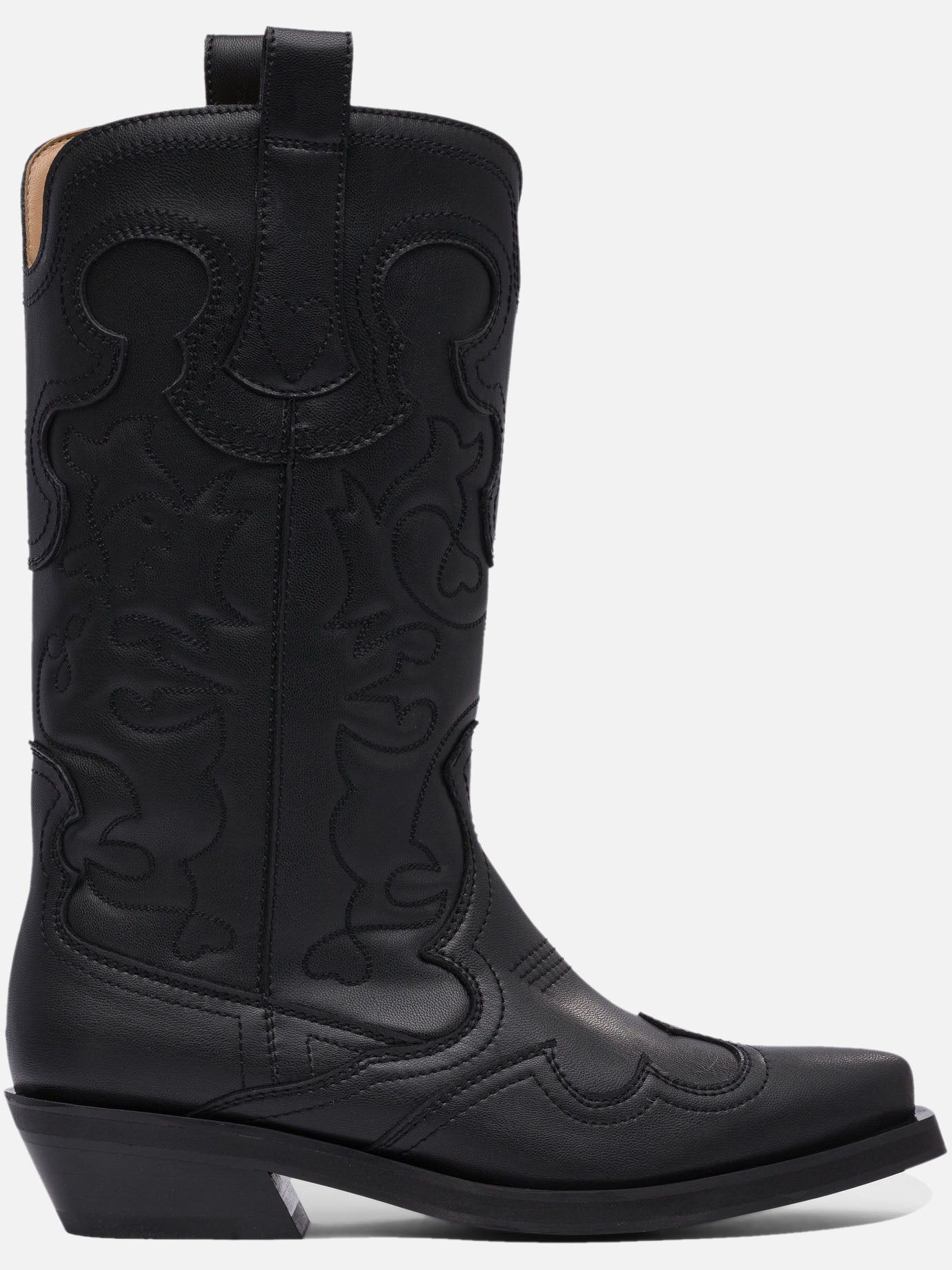Ganni Stivali western ricamati 11792879_36 Black thumbnail_1