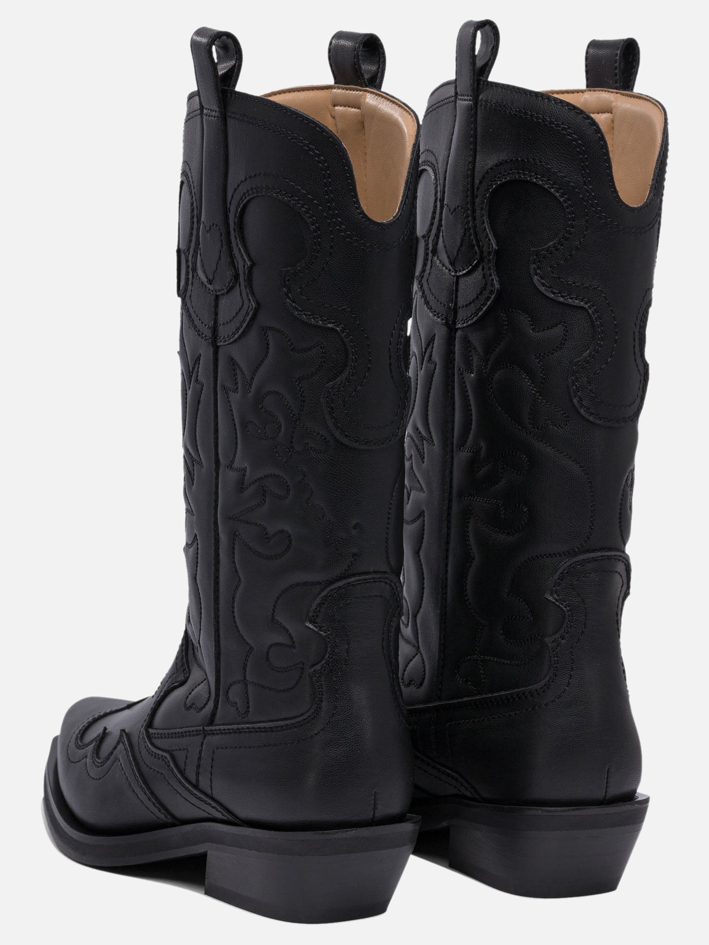 Ganni Stivali western ricamati 11792879_36 Black thumbnail_4