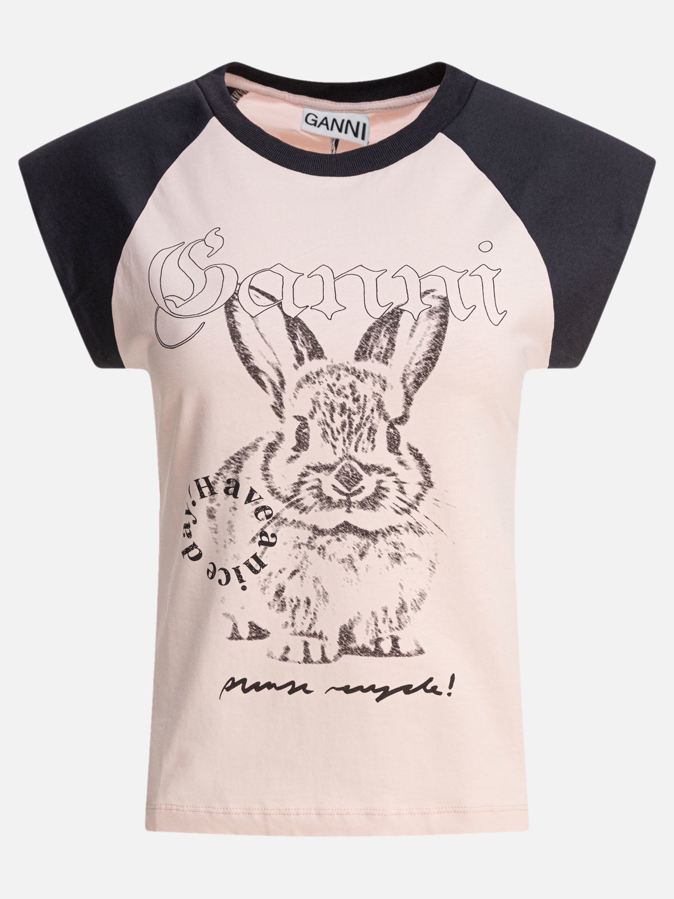 Ganni T-shirt in jersey di cotone 17711801_XS Pink thumbnail_1