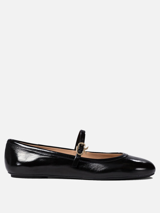Mary Jane ballet flats 100% calf leather - 100% rubber  Black - Gianvito Rossi Women | PDP | VIETTI Online Store 
