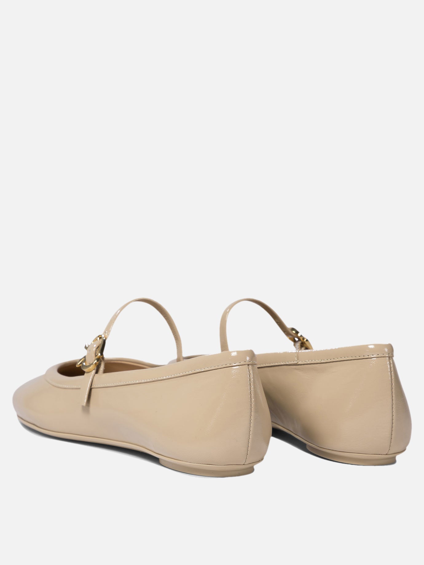 Mary Jane ballet flats 100% calf leather - 100% rubber  Beige - Gianvito Rossi Women | PDP | VIETTI Online Store | thumbnail_4