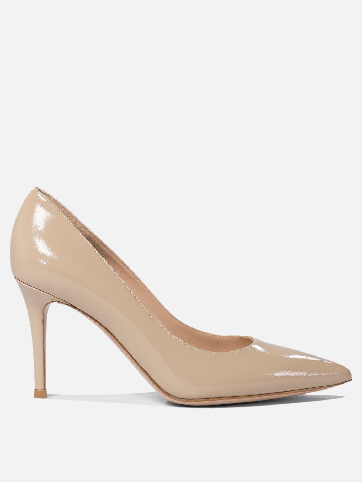 Pumps 100% patent leather - 100% leather  Beige - Gianvito Rossi Women | PDP | VIETTI Online Store | thumbnail