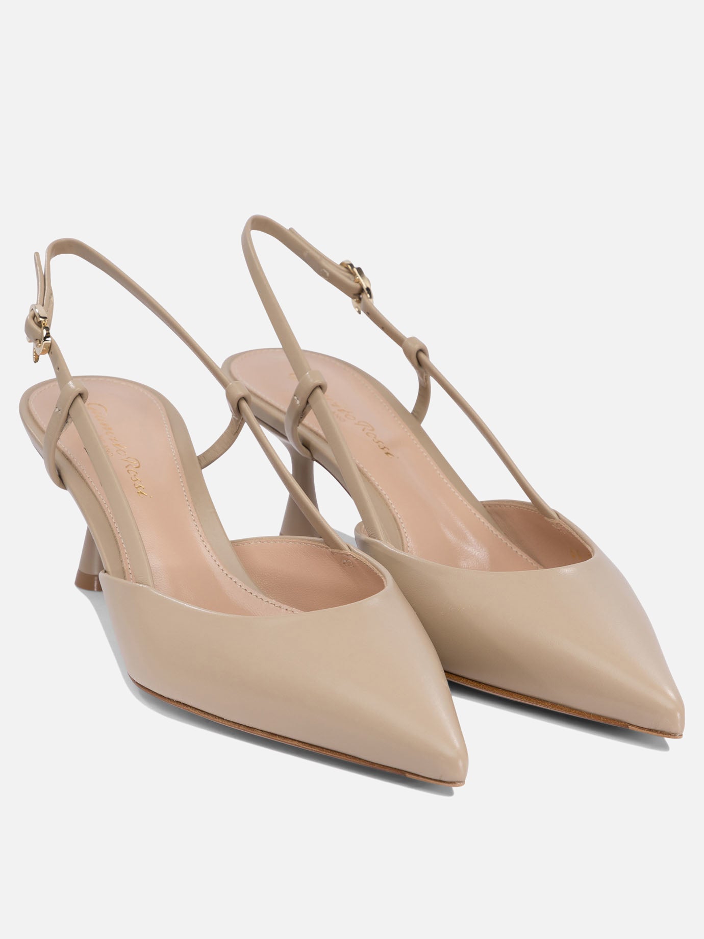 Slingbacks 100% leather - 100% leather  Beige - Gianvito Rossi Women | PDP | VIETTI Online Store | thumbnail_2