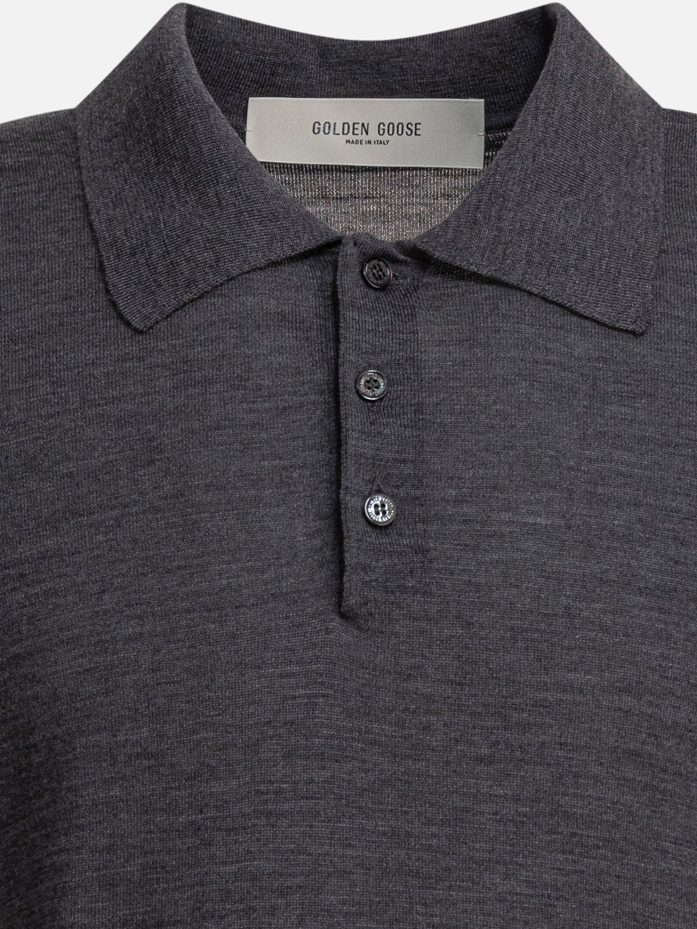 Golden Goose Merino wool polo shirt 12651233_S Grey thumbnail_3