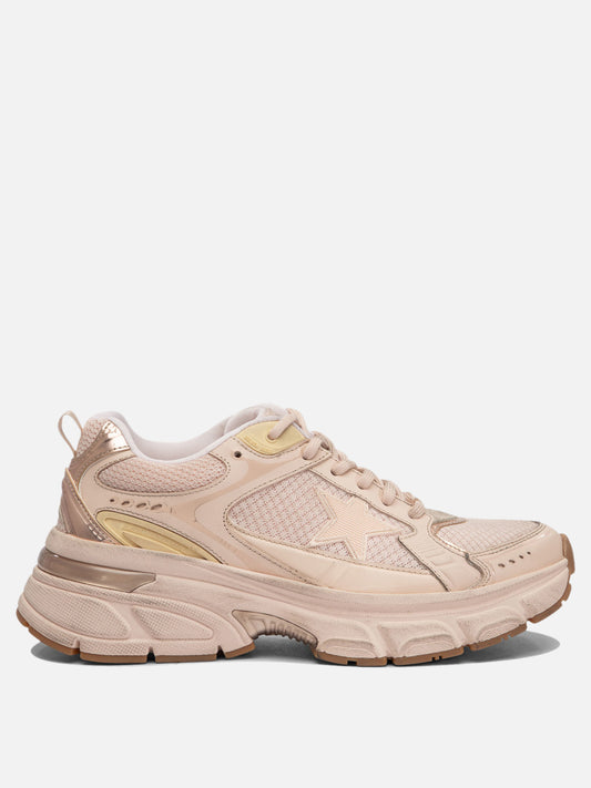 Low top sneakers 49% polyester 30% cow leather 12% polyurethane textile 9% ovine leather - 100% rubber  Pink - Golden Goose Women | PLP | VIETTI Online Store 

