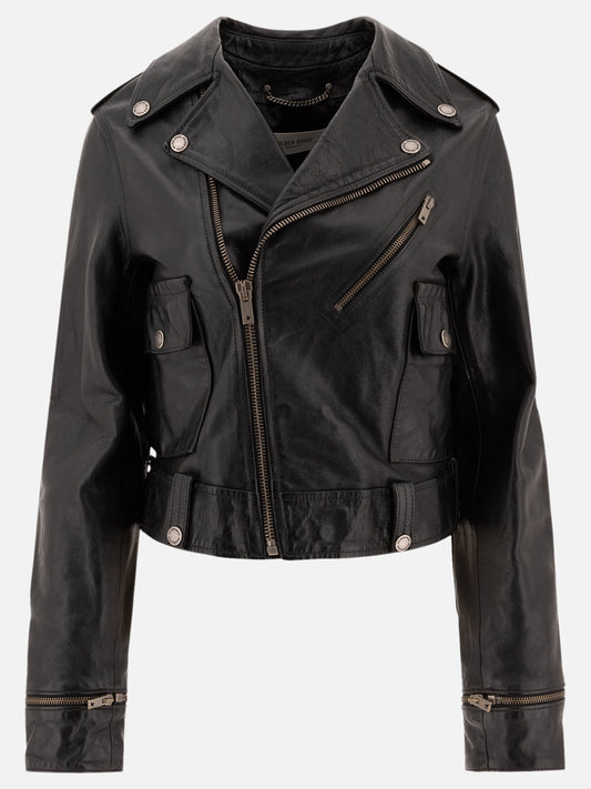 Golden Goose Giacca biker in pelle 15858253_38 Black 1