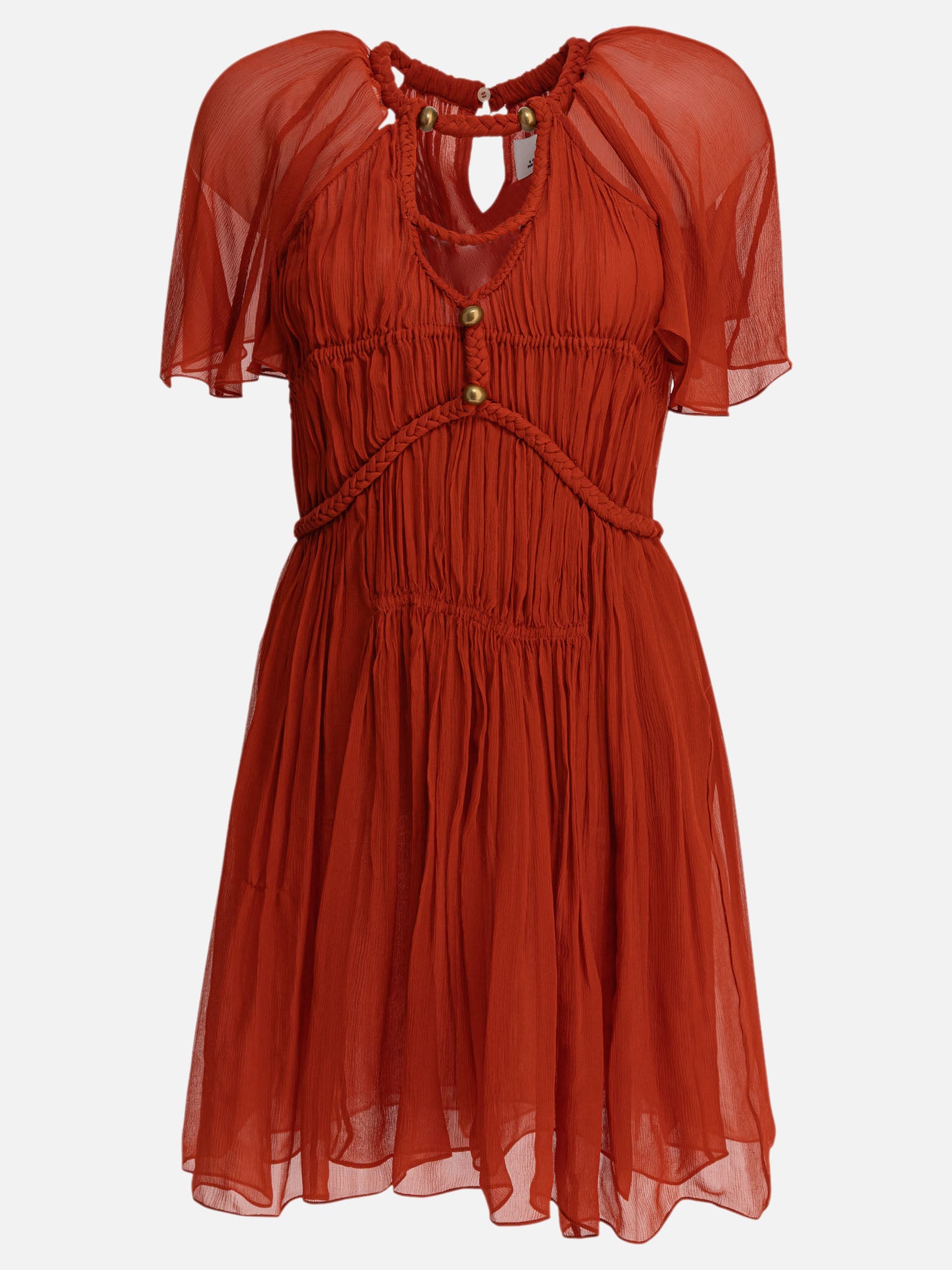 Mini dresses Solid colour  Orange - Isabel Marant Women | PDP | VIETTI Online Store | thumbnail