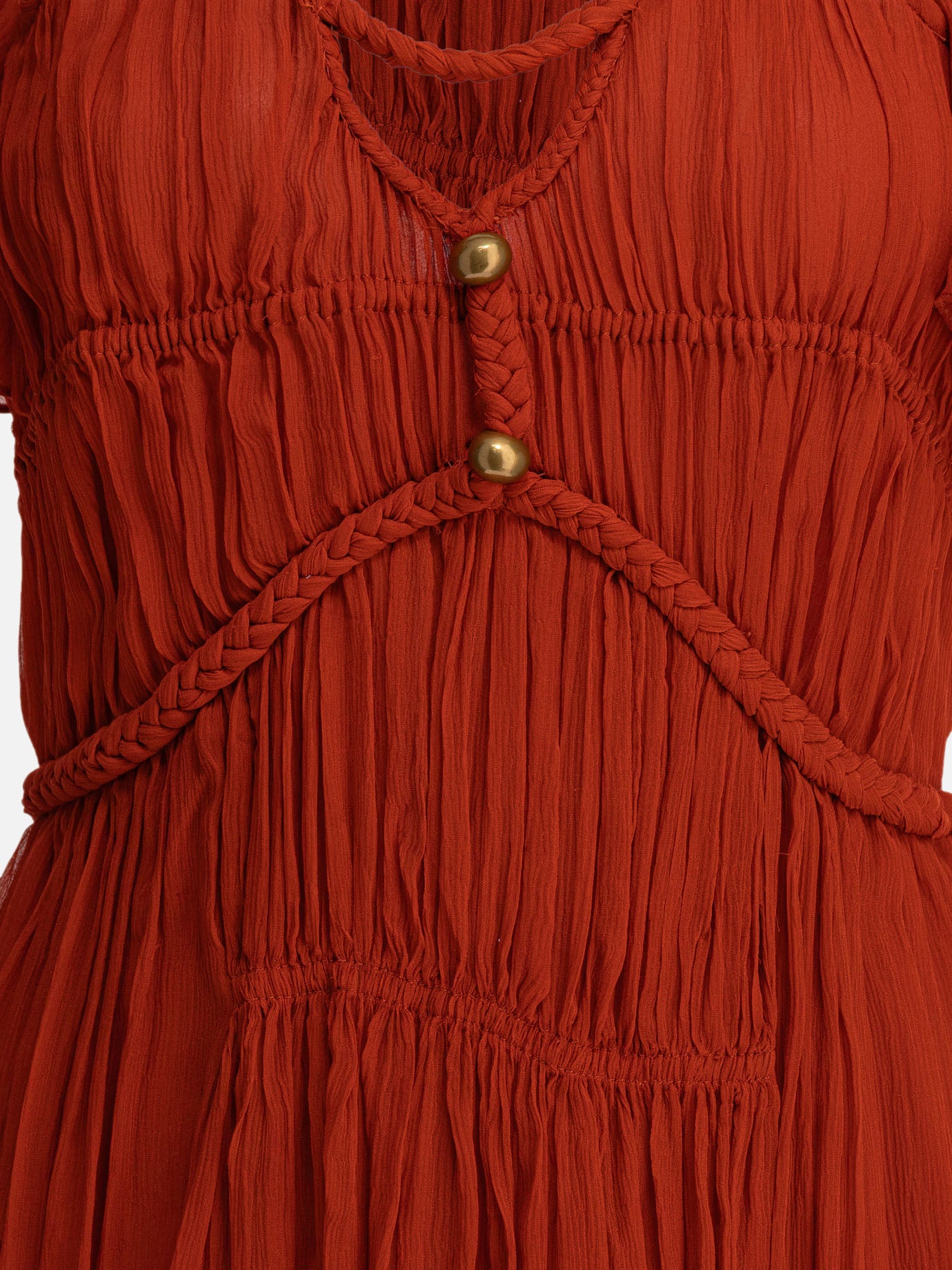 Mini dresses Solid colour  Orange - Isabel Marant Women | PDP | VIETTI Online Store | thumbnail_3