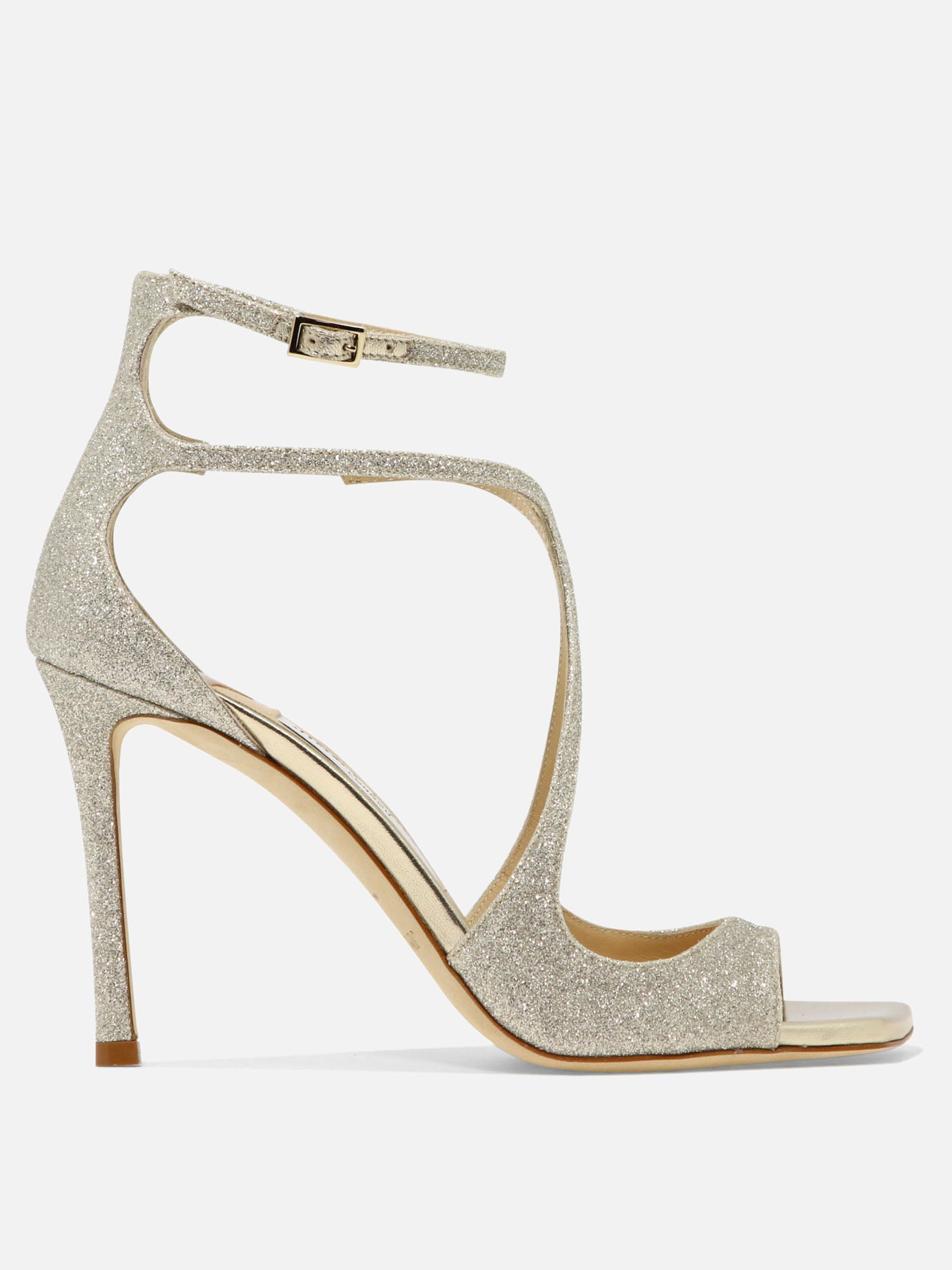 Heeled sandals 100% leather - 100% leather  Grey - Jimmy Choo Women | PDP | VIETTI Online Store | thumbnail