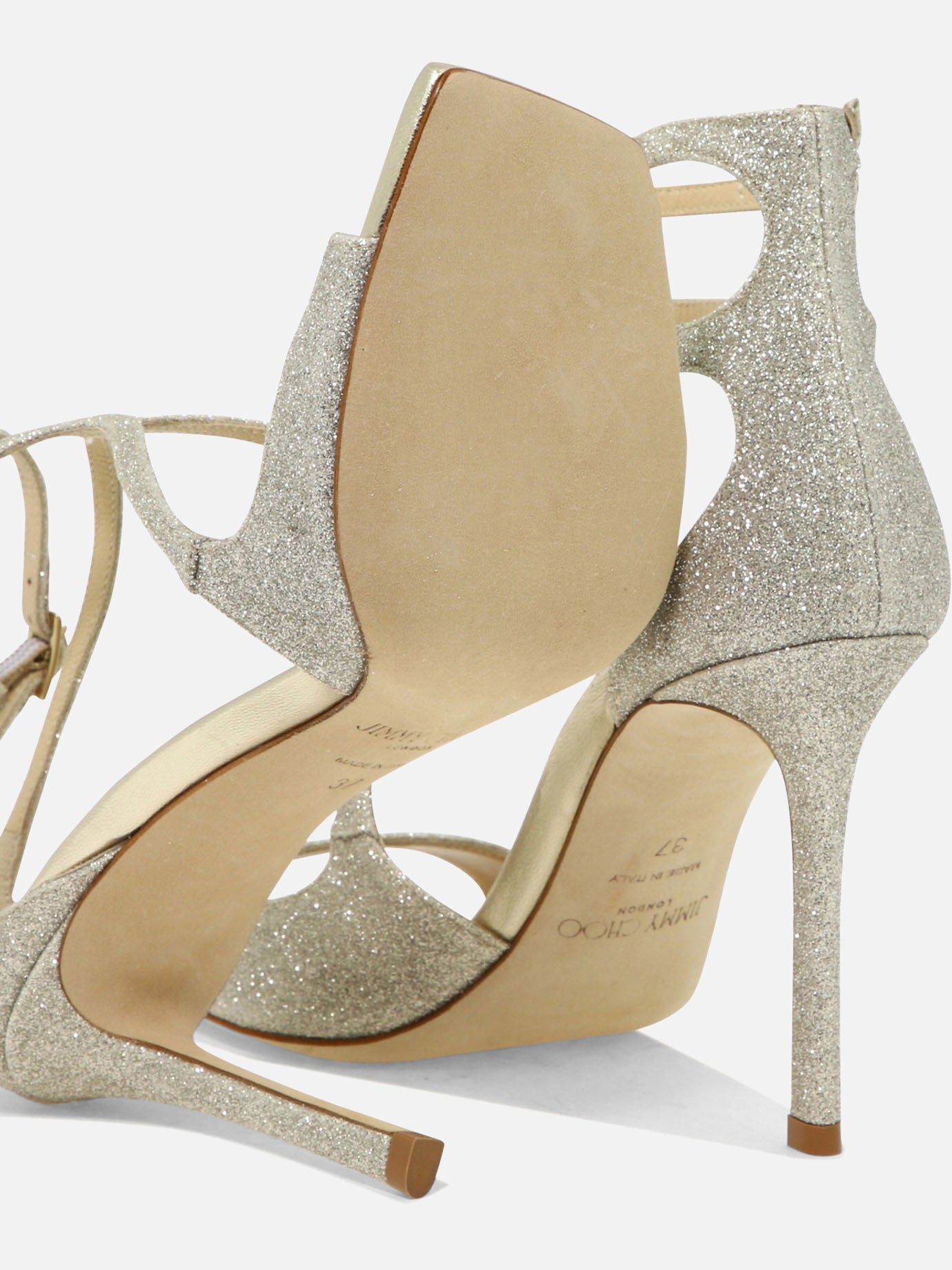 Heeled sandals 100% leather - 100% leather  Grey - Jimmy Choo Women | PDP | VIETTI Online Store | Zoom-Modal_5
