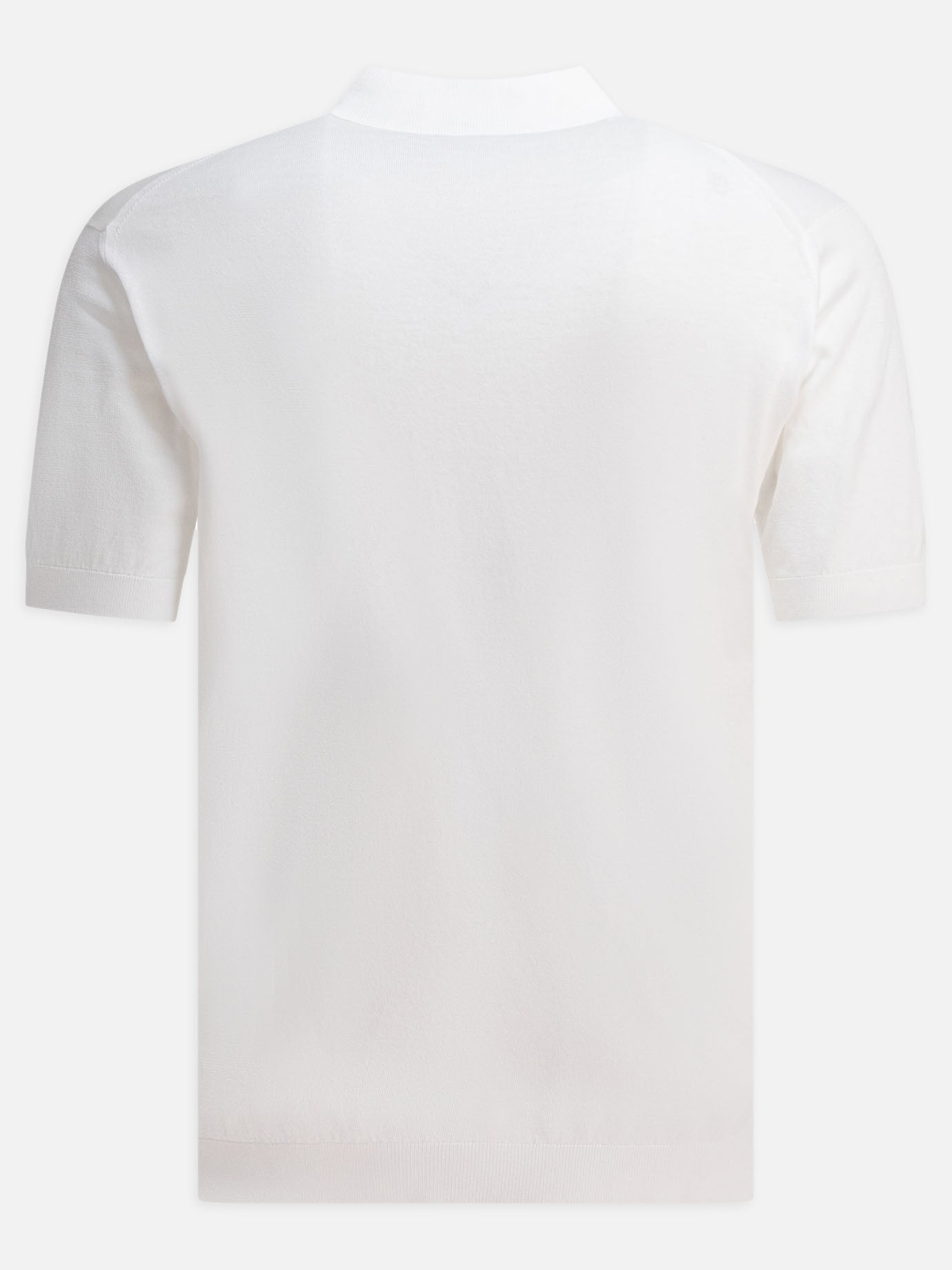 Polo shirts with buttons Solid colour  White - John Smedley Men | PDP | VIETTI Online Store | thumbnail_2