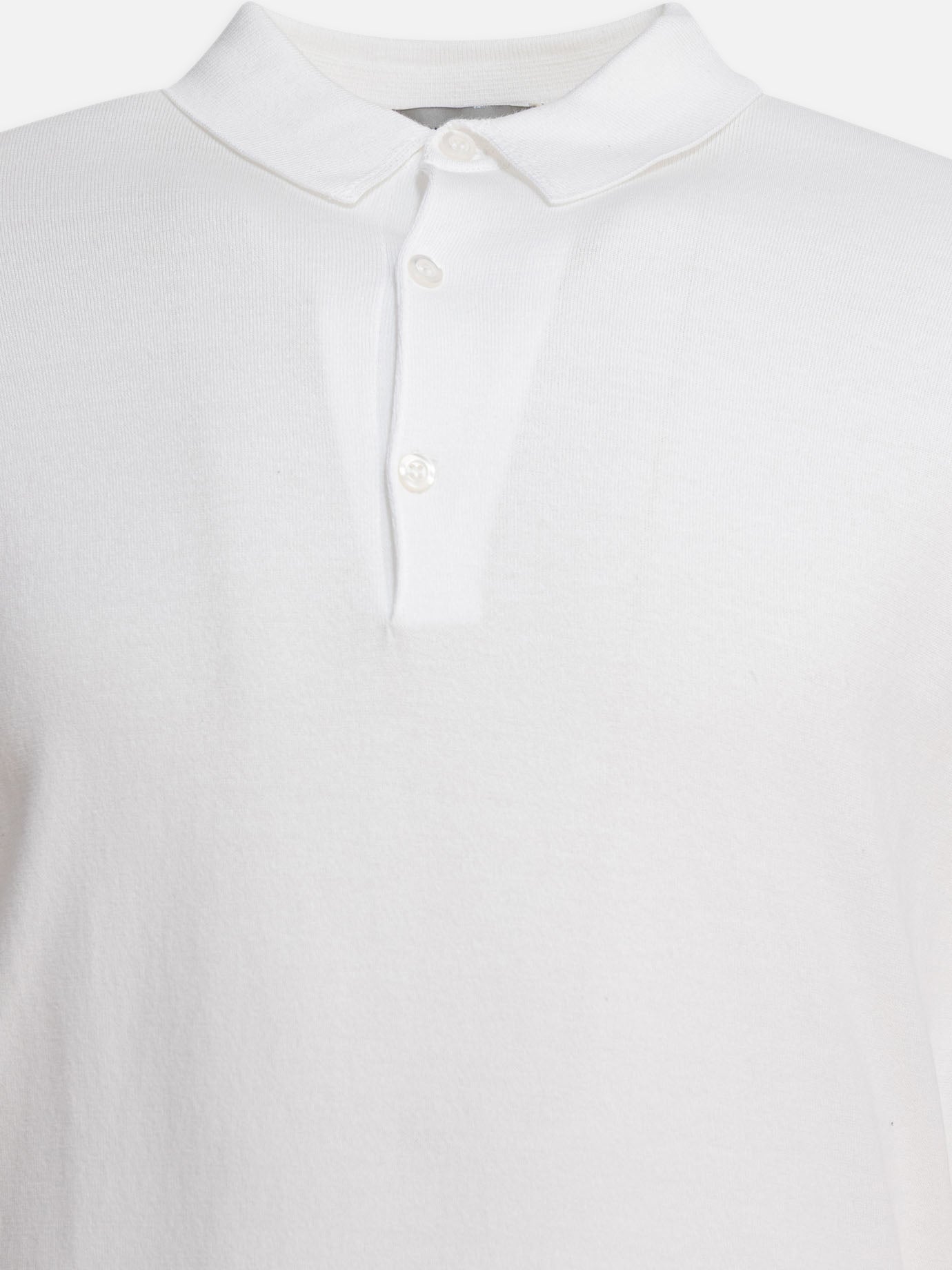 Polo shirts with buttons Solid colour  White - John Smedley Men | PDP | VIETTI Online Store | Zoom-Modal_3
