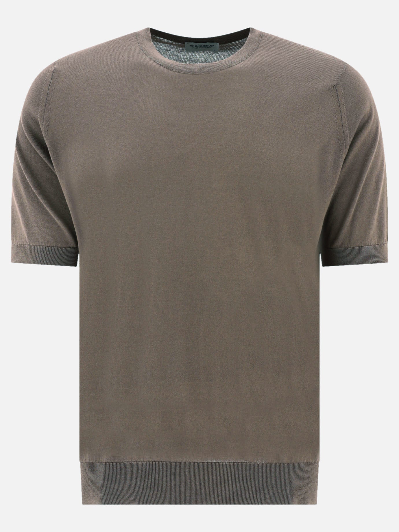 Crewneck t-shirts Solid colour  Beige - John Smedley Men | PDP | VIETTI Online Store | Zoom-Modal
