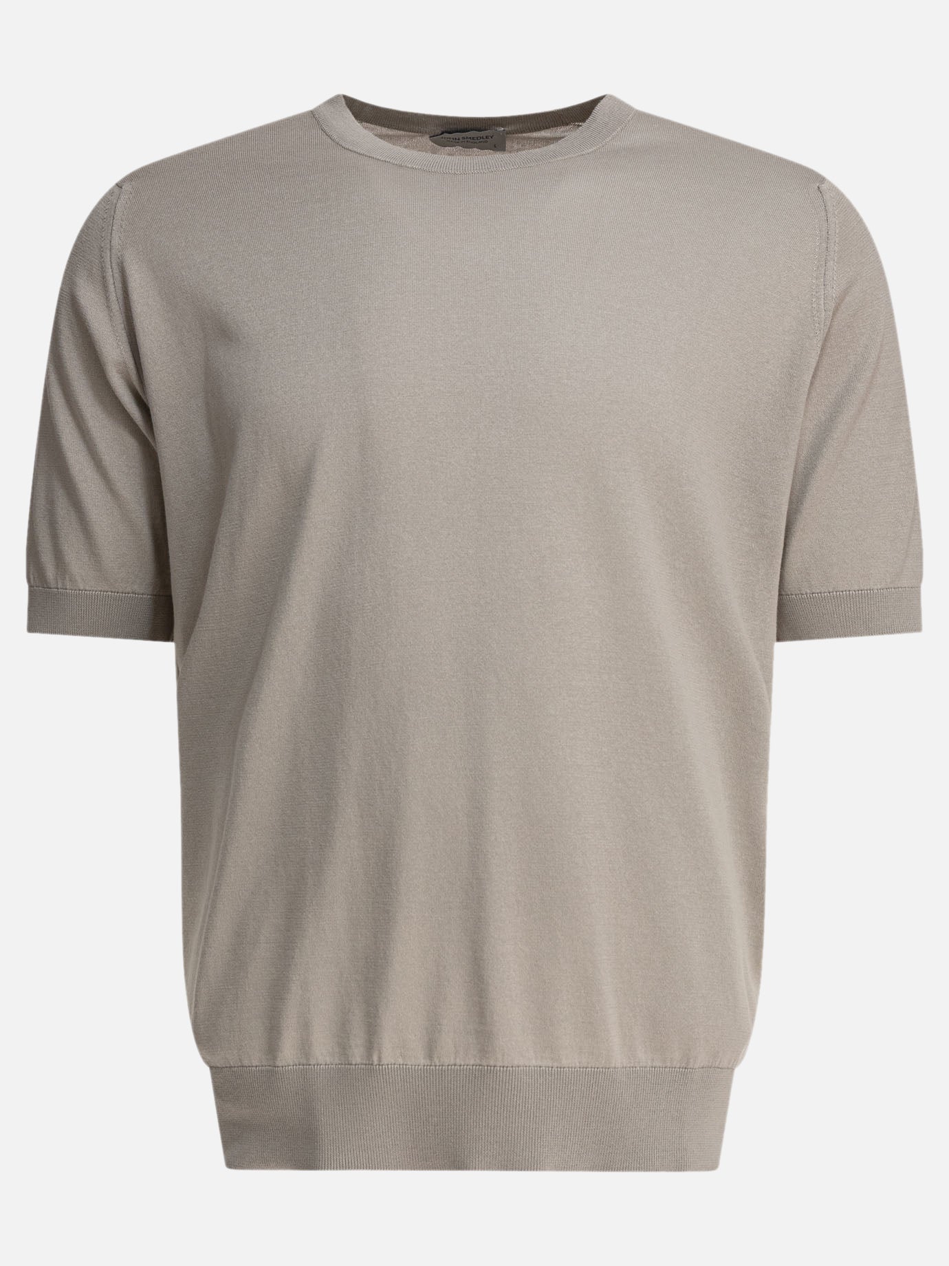 Crewneck t-shirts Solid colour  Grey - John Smedley Men | PDP | VIETTI Online Store | Zoom-Modal
