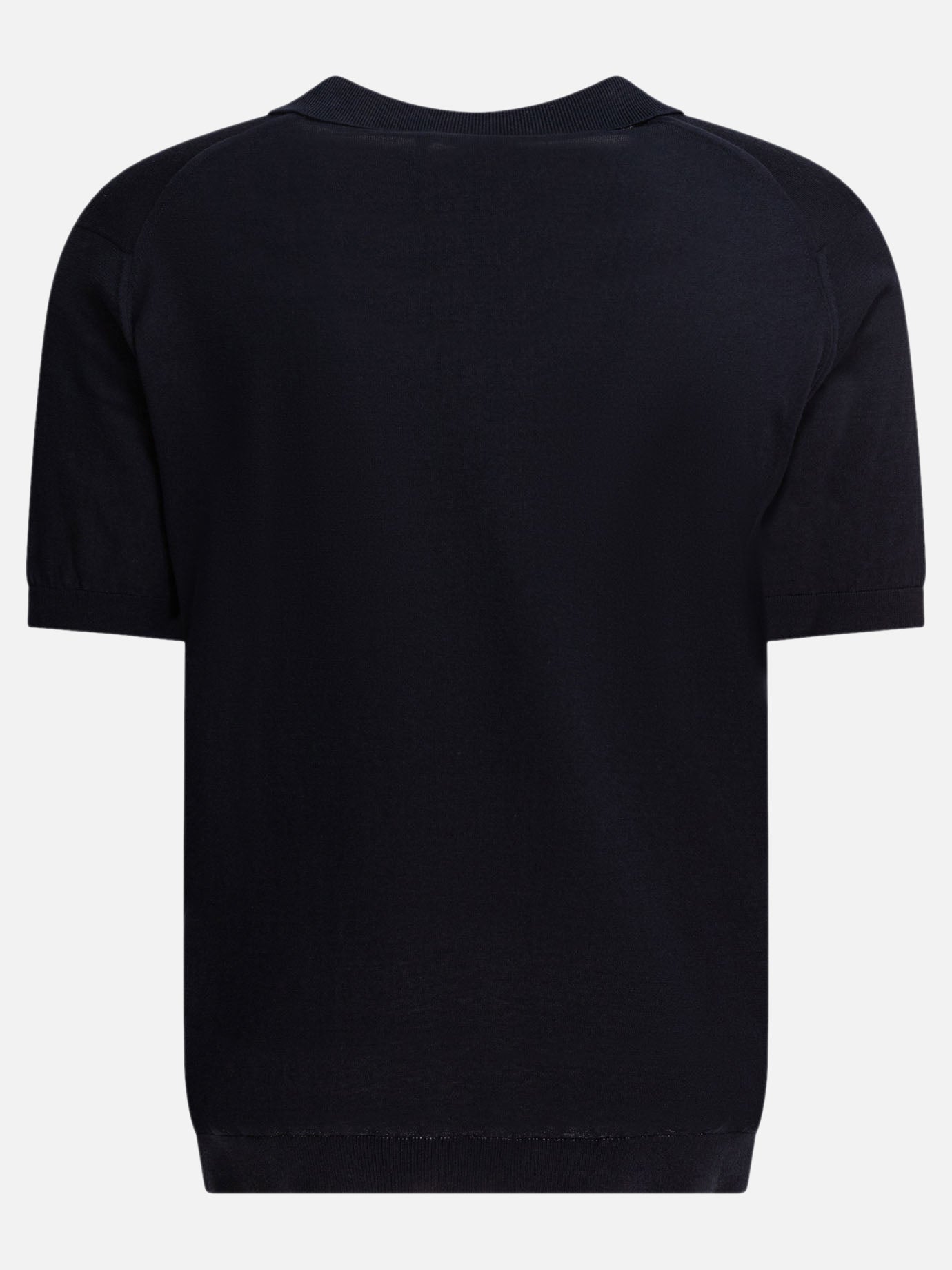 Polo shirts without buttons Solid colour  Blue - John Smedley Men | PDP | VIETTI Online Store | Zoom-Modal_2
