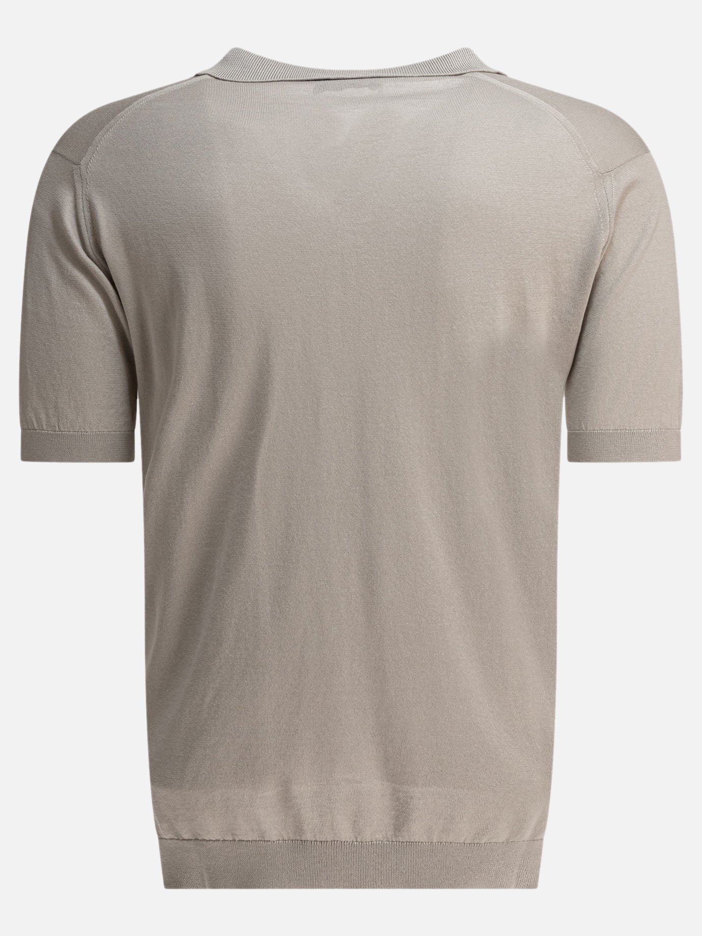 Polo senza bottoni Solid colour  Grigio - John Smedley Uomo | PDP | VIETTI Online Store | thumbnail_2
