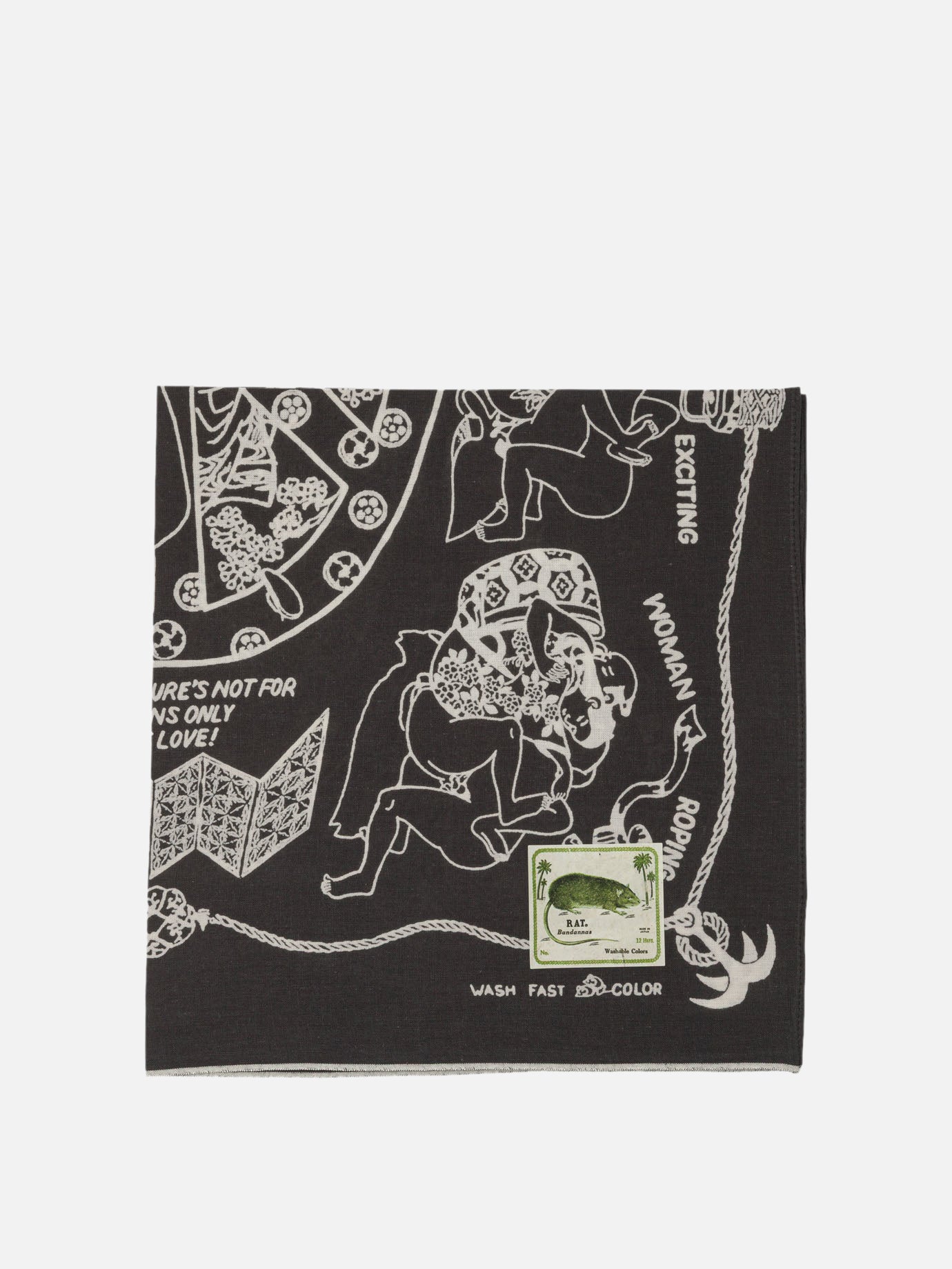 Foulard Print  Nero - KAPITAL Uomo | PDP | VIETTI Online Store | Zoom-Modal
