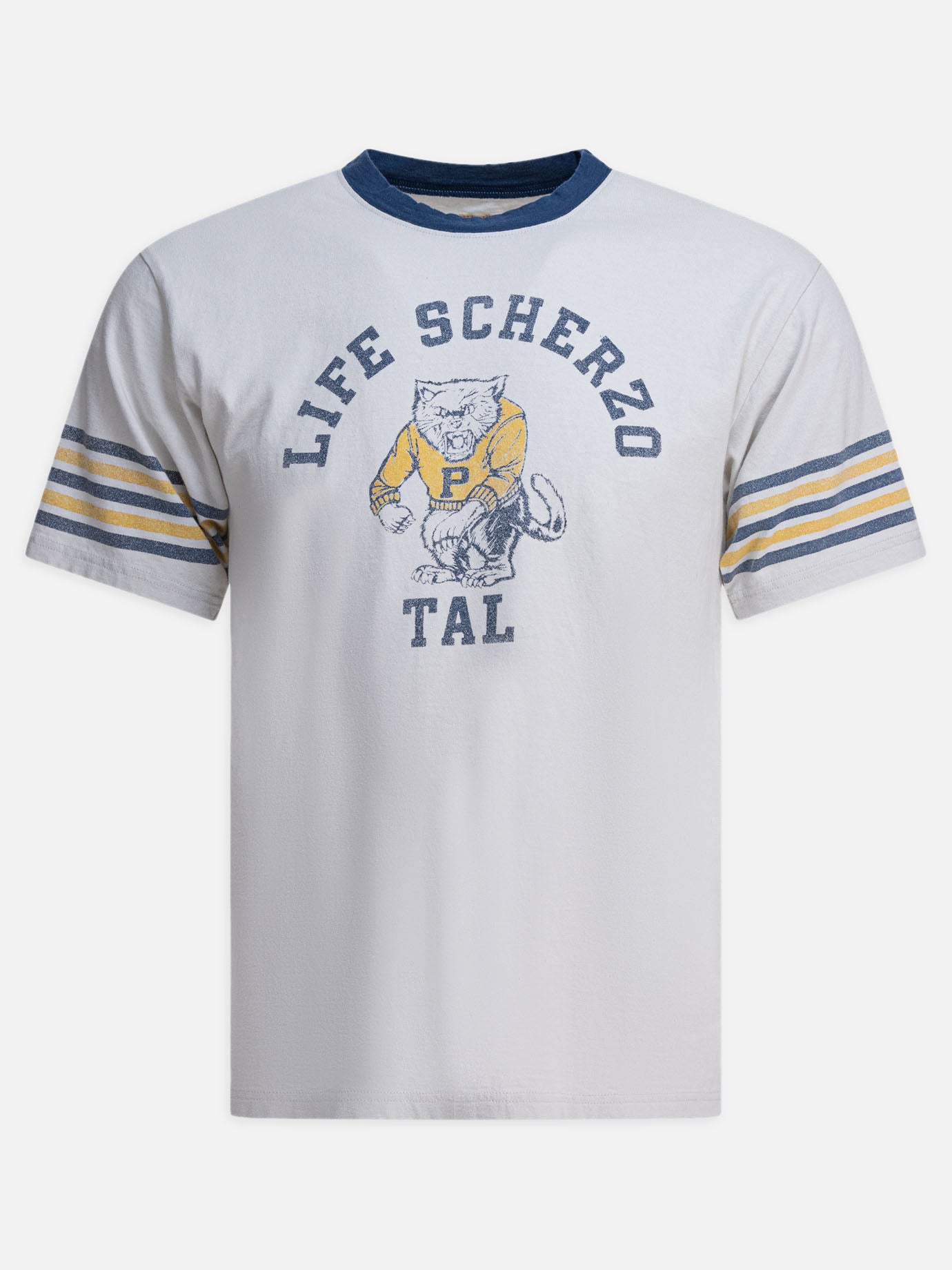 KAPITAL T-shirt &quot;College CAT PITAL&quot; 16406725_2 Grey thumbnail_1
