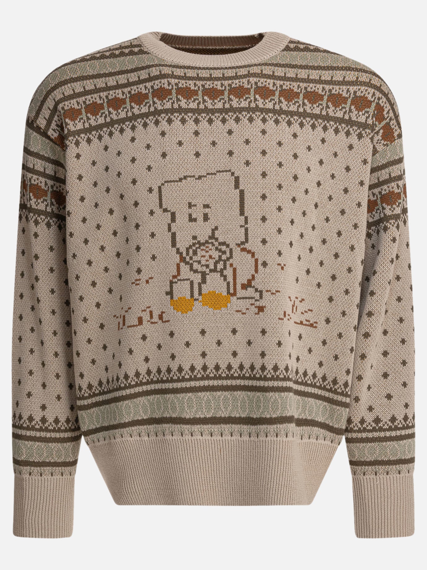 KAPITAL Maglione &quot;Fair Isle Peckish Rainbowy&quot; 14834263_3 Beige thumbnail_1