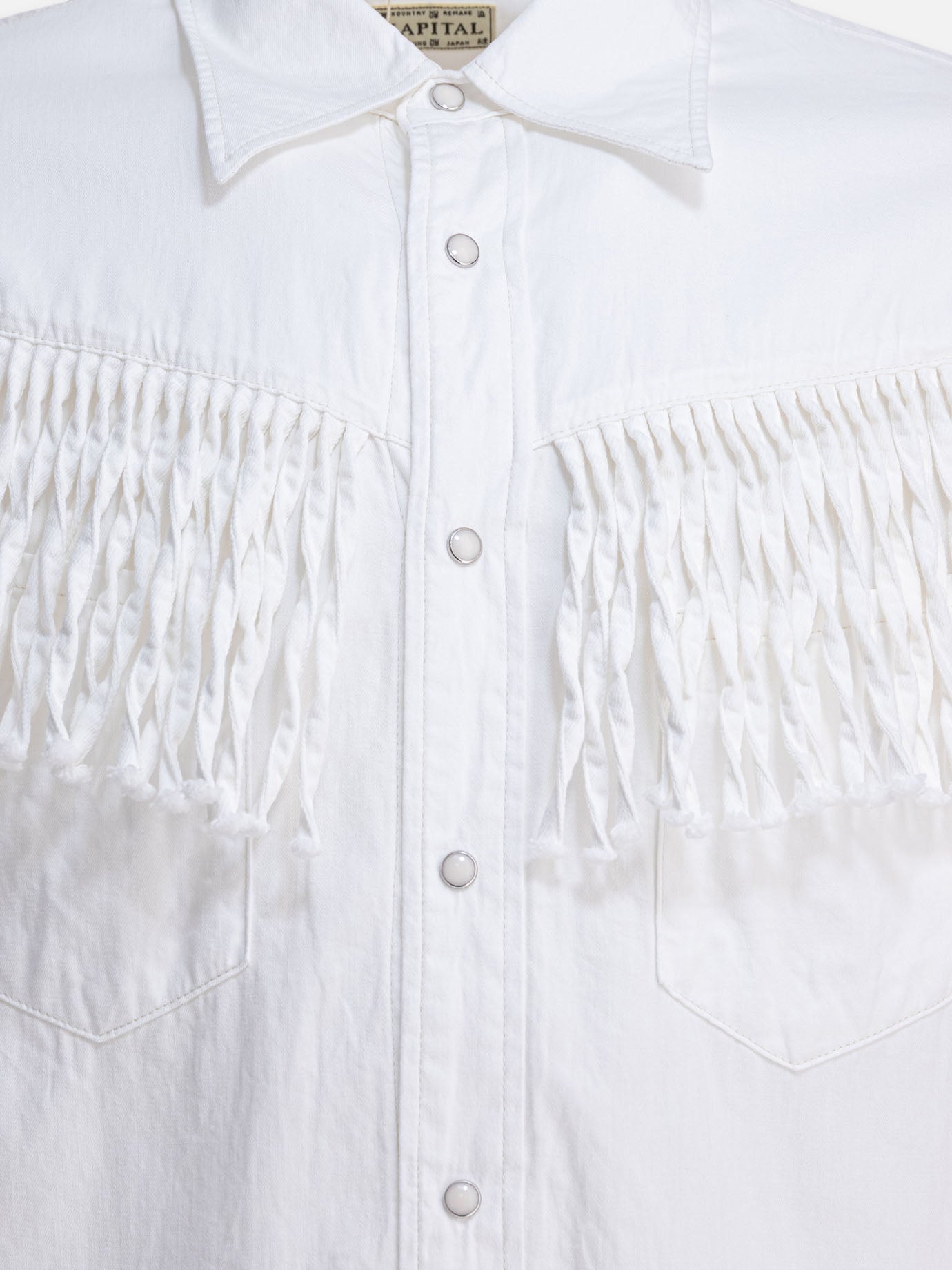 Casual shirts Solid colour  White - KAPITAL Men | PDP | VIETTI Online Store | thumbnail_3