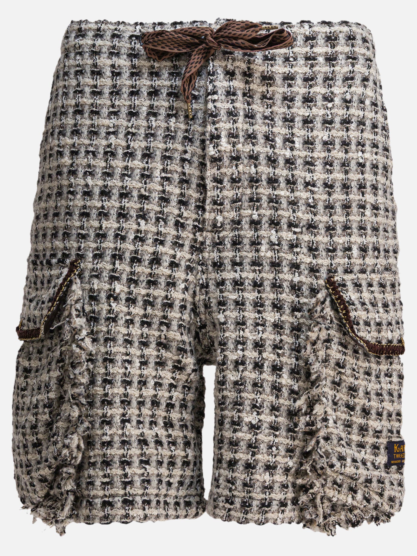 Short cargo Textured knit  Bianco - KAPITAL Uomo | PDP | VIETTI Online Store | thumbnail