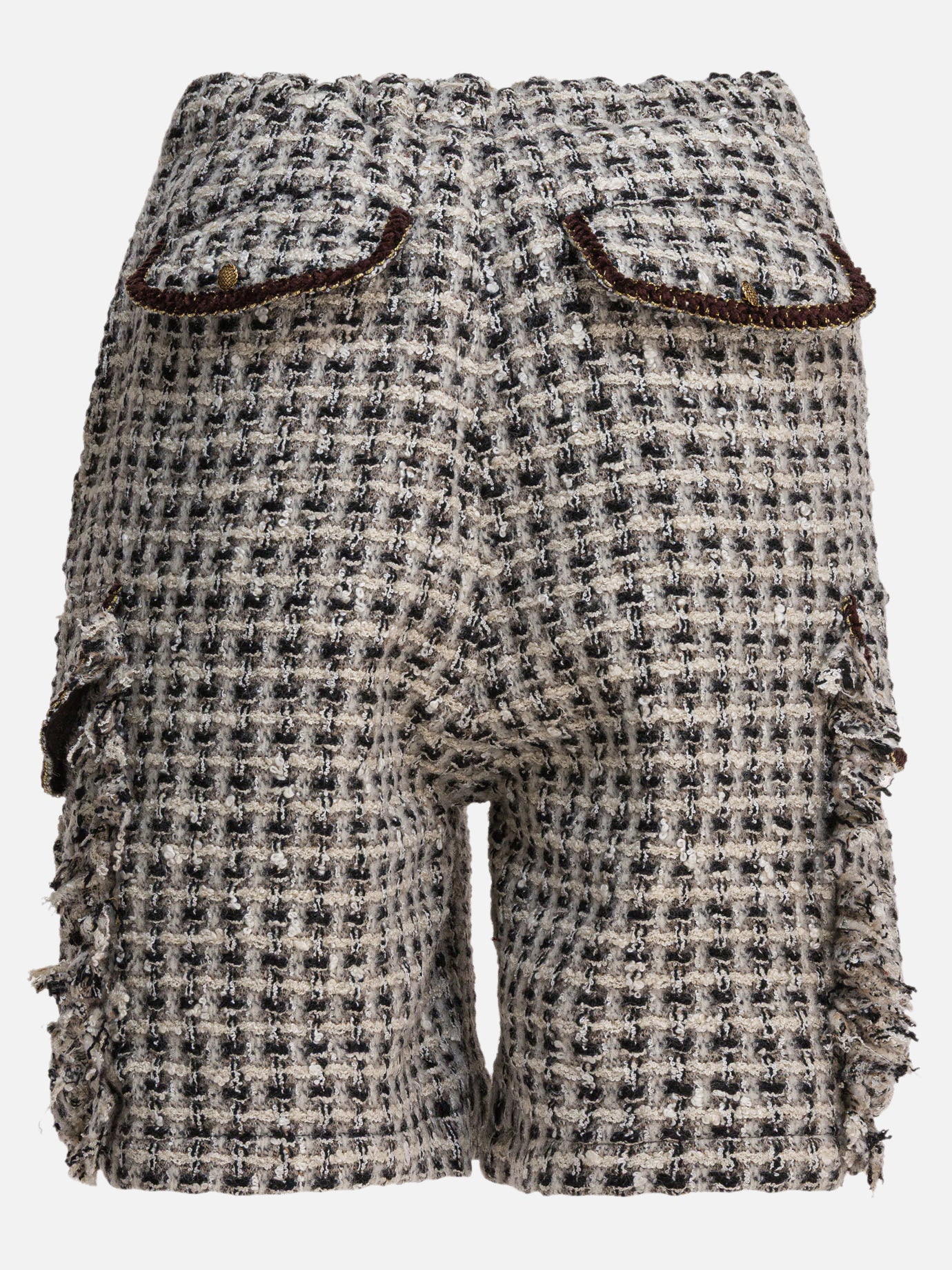 Short cargo Textured knit  Bianco - KAPITAL Uomo | PDP | VIETTI Online Store | thumbnail_2