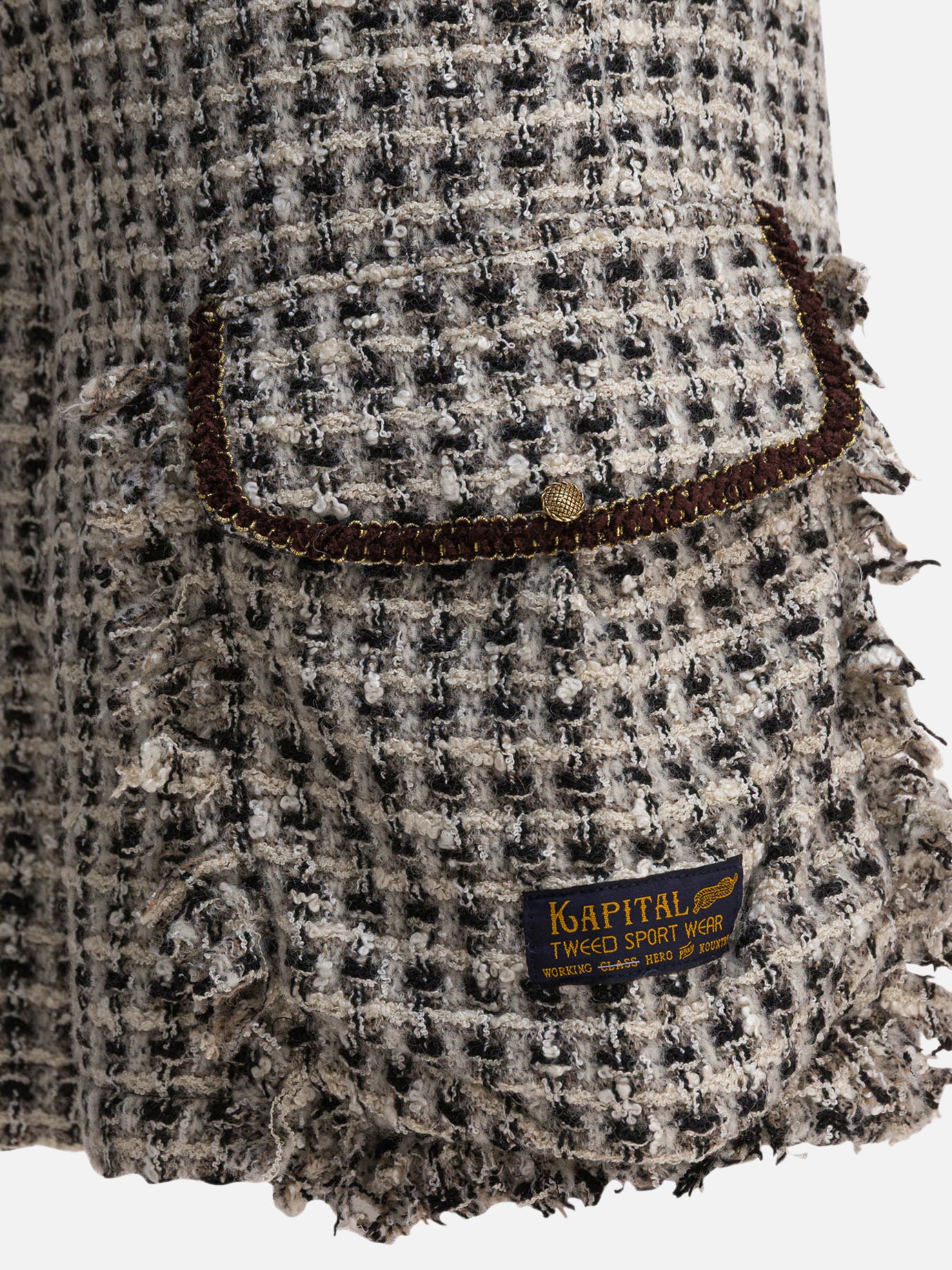 Short cargo Textured knit  Bianco - KAPITAL Uomo | PDP | VIETTI Online Store | Zoom-Modal_4
