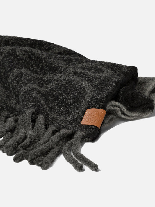 Fringed scarves 57% alpaca 23% wool 15% polyamide 5% leather  Grey - Loewe Women | PDP | VIETTI Online Store | 2
