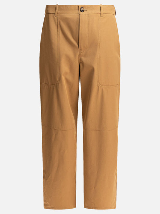Loewe Cotton and silk cargo trousers 19730550_48 Beige 1