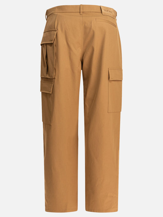 Loewe Cotton and silk cargo trousers 19730550_48 Beige 2