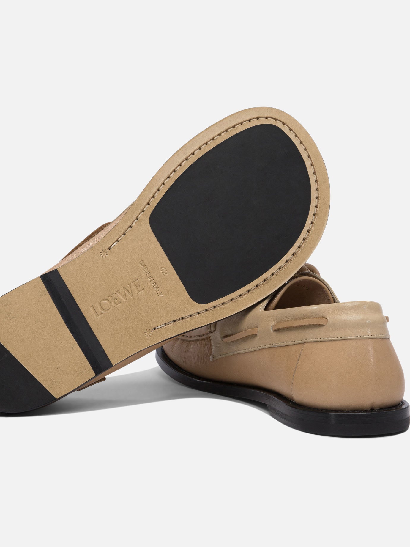 Mocassini stringati 100% leather - 80% leather 20% rubber  Beige - Loewe Uomo | PDP | VIETTI Online Store | thumbnail_5