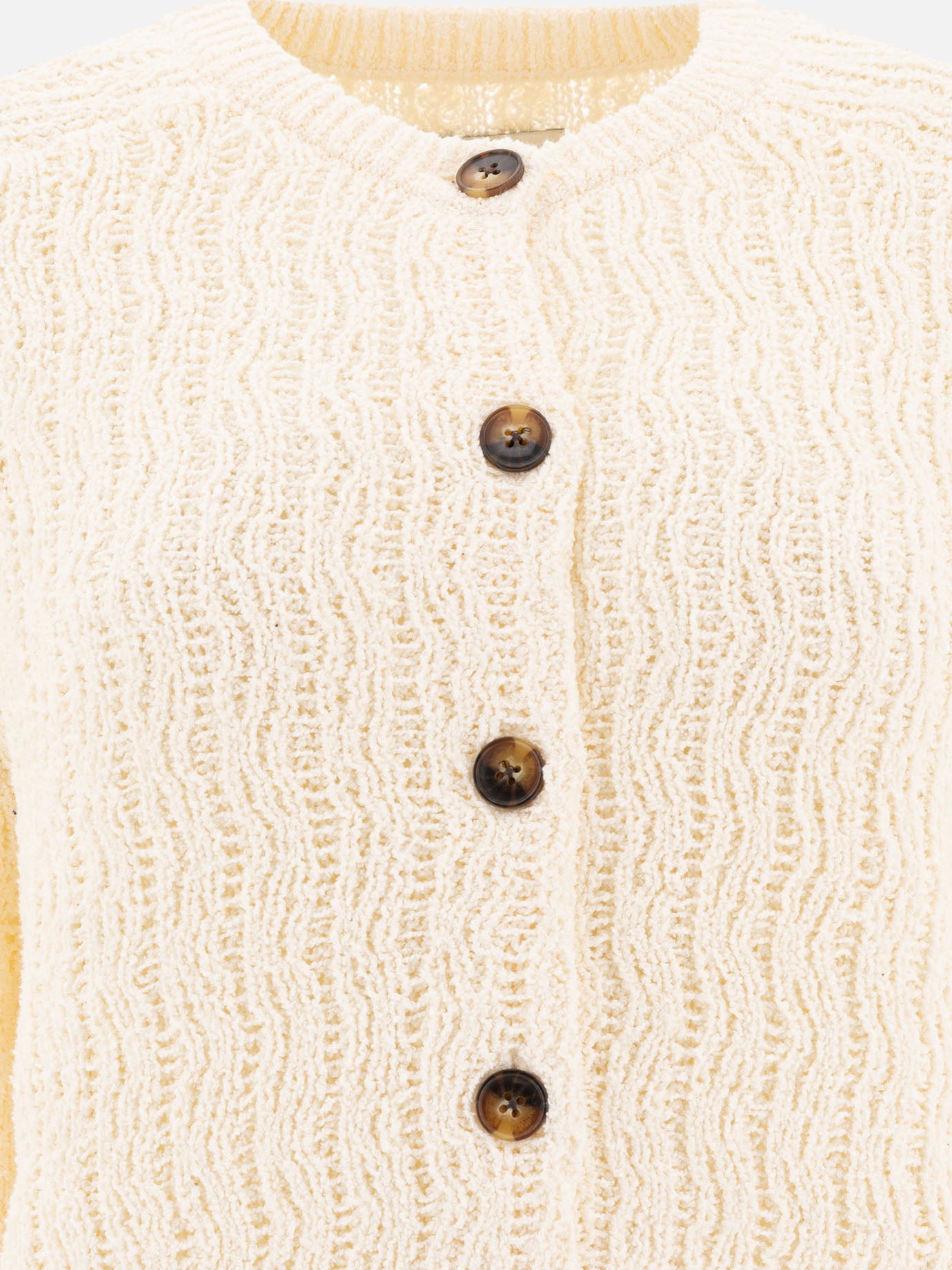Cardigans Textured knit  White - Loulou Studio Women | PDP | VIETTI Online Store | Zoom-Modal_3
