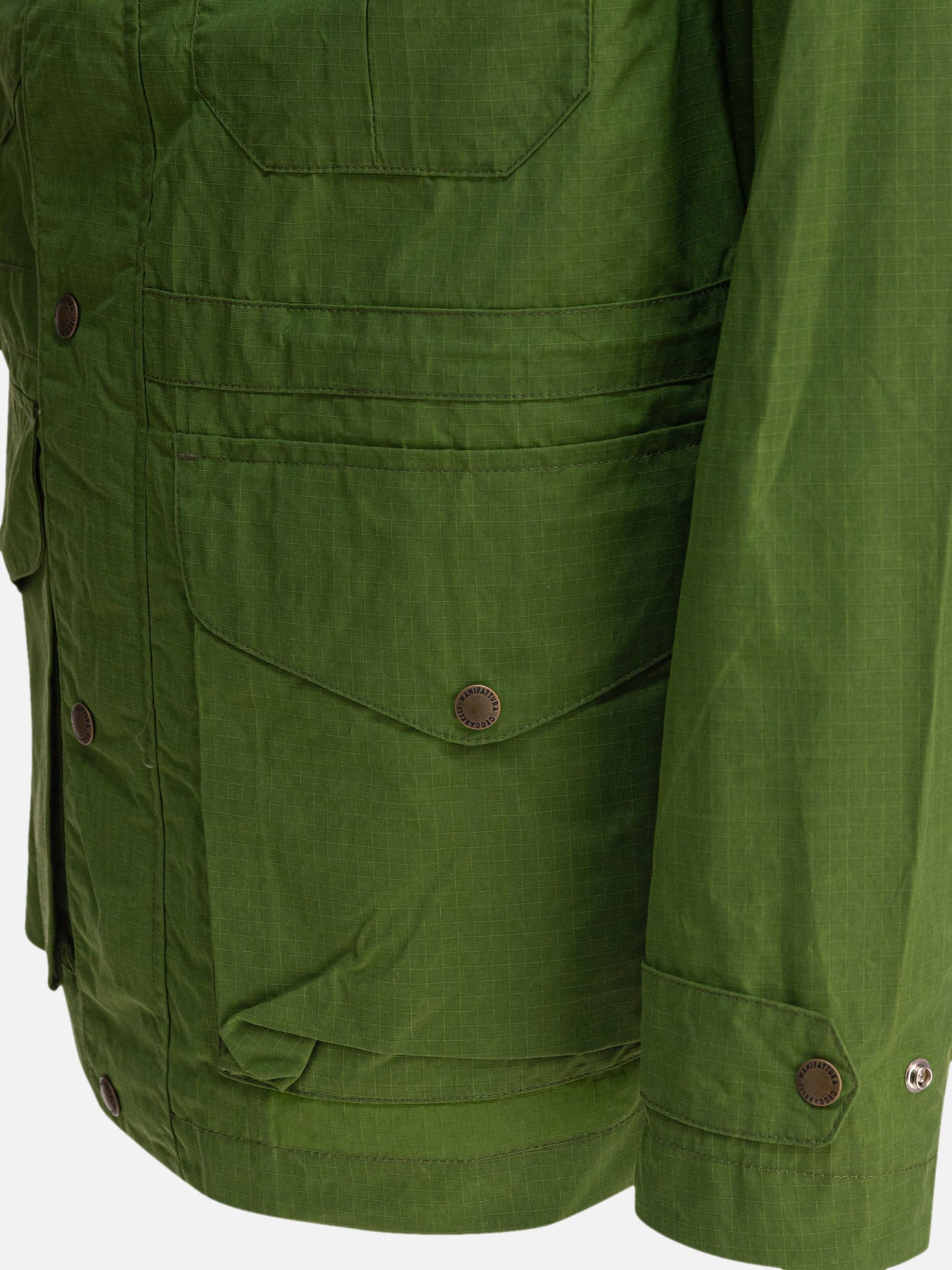 Overshirt jackets Solid colour  Green - Manifattura Ceccarelli Men | PDP | VIETTI Online Store | Zoom-Modal_4
