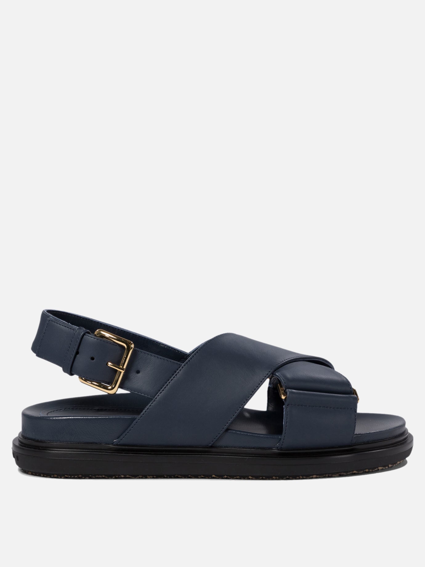Flat sandals 100% leather - 100% rubber  Blue - Marni Women | PDP | VIETTI Online Store | thumbnail