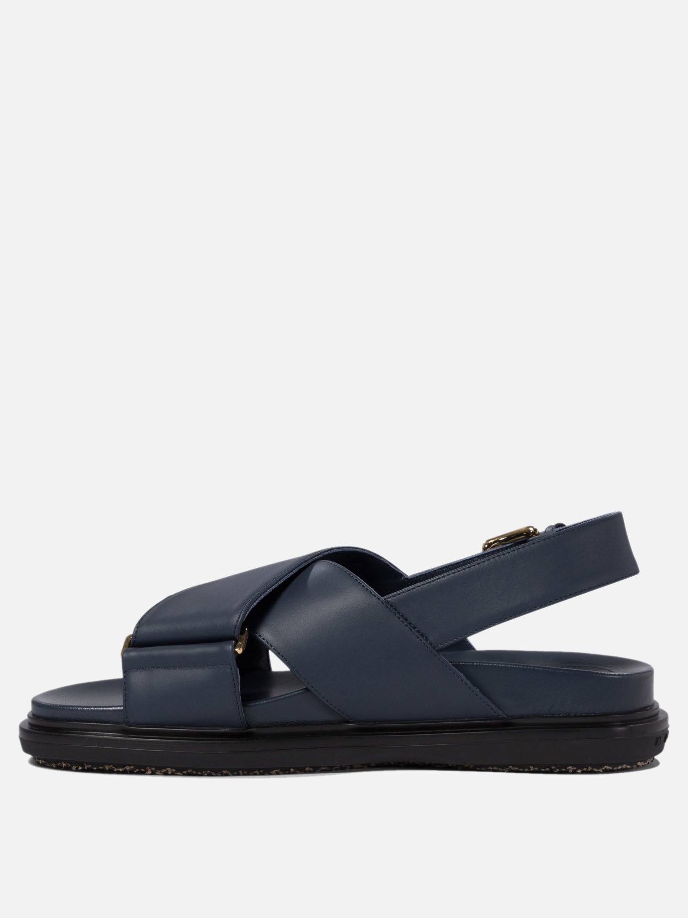 Flat sandals 100% leather - 100% rubber  Blue - Marni Women | PDP | VIETTI Online Store | thumbnail_3