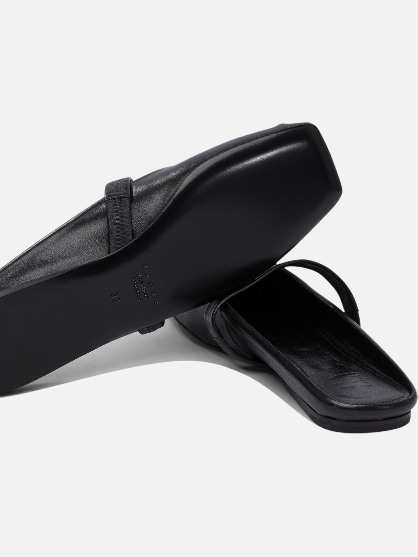 Mary Jane ballet flats 100% leather - 80% leather 20% rubber  Black - Marni Women | PDP | VIETTI Online Store | thumbnail_5