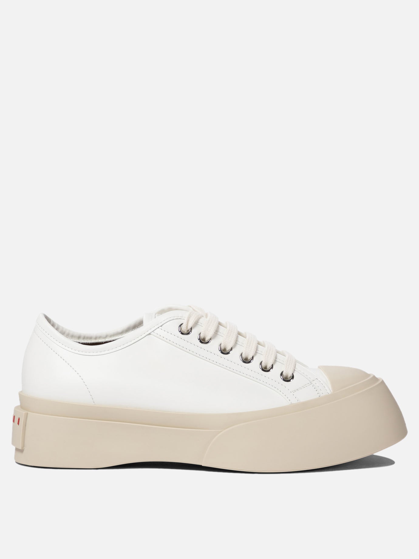 Low top sneakers 100% calf leather - 100% rubber  White - Marni Women | PDP | VIETTI Online Store | thumbnail