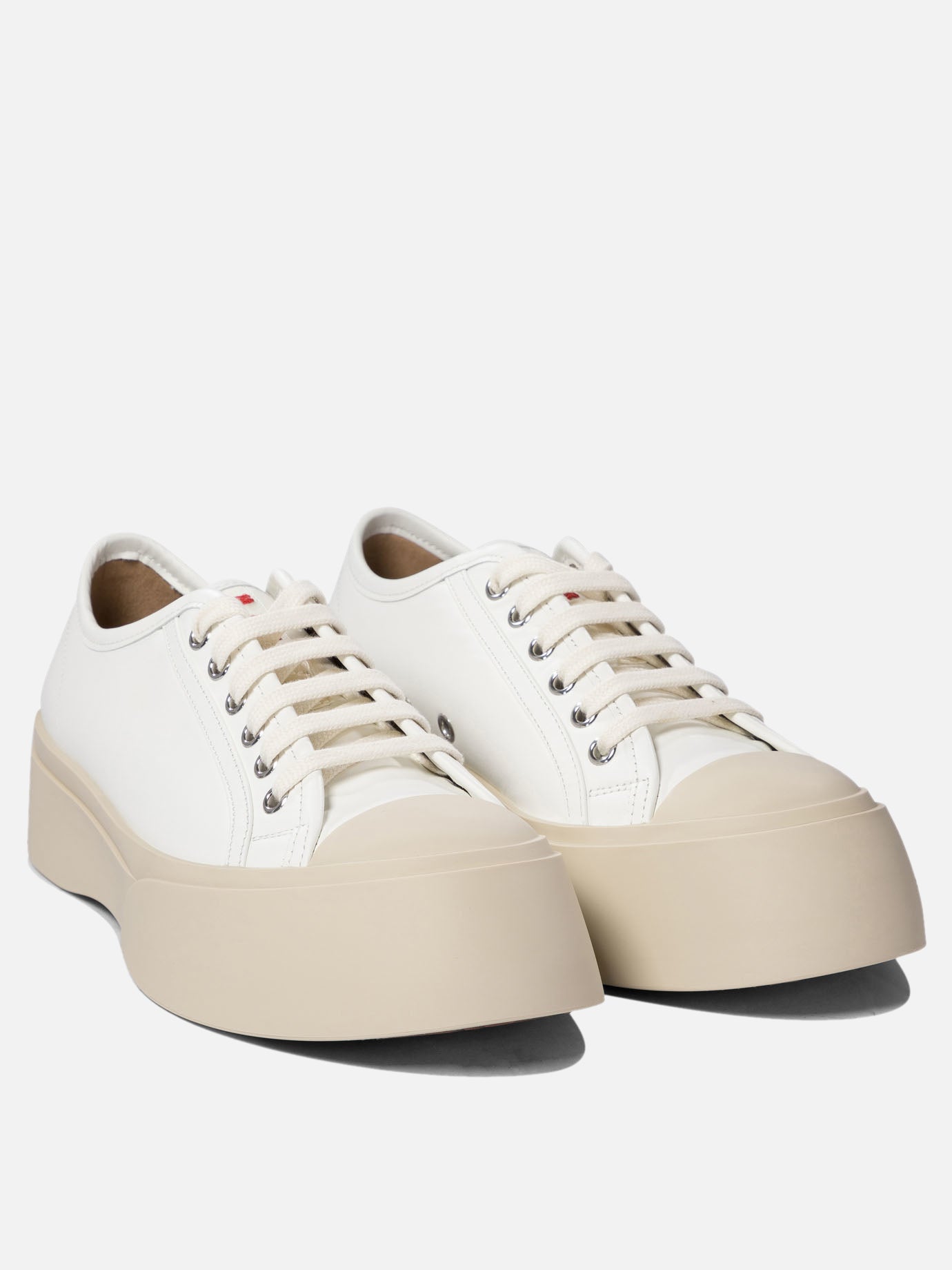 Low top sneakers 100% calf leather - 100% rubber  White - Marni Women | PDP | VIETTI Online Store | thumbnail_2