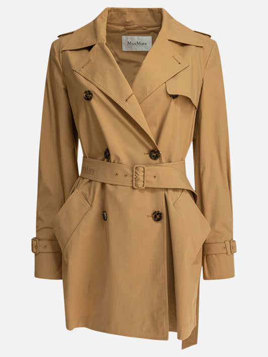 Max Mara Cotton canvas raincoat 16086667_40 Beige 1