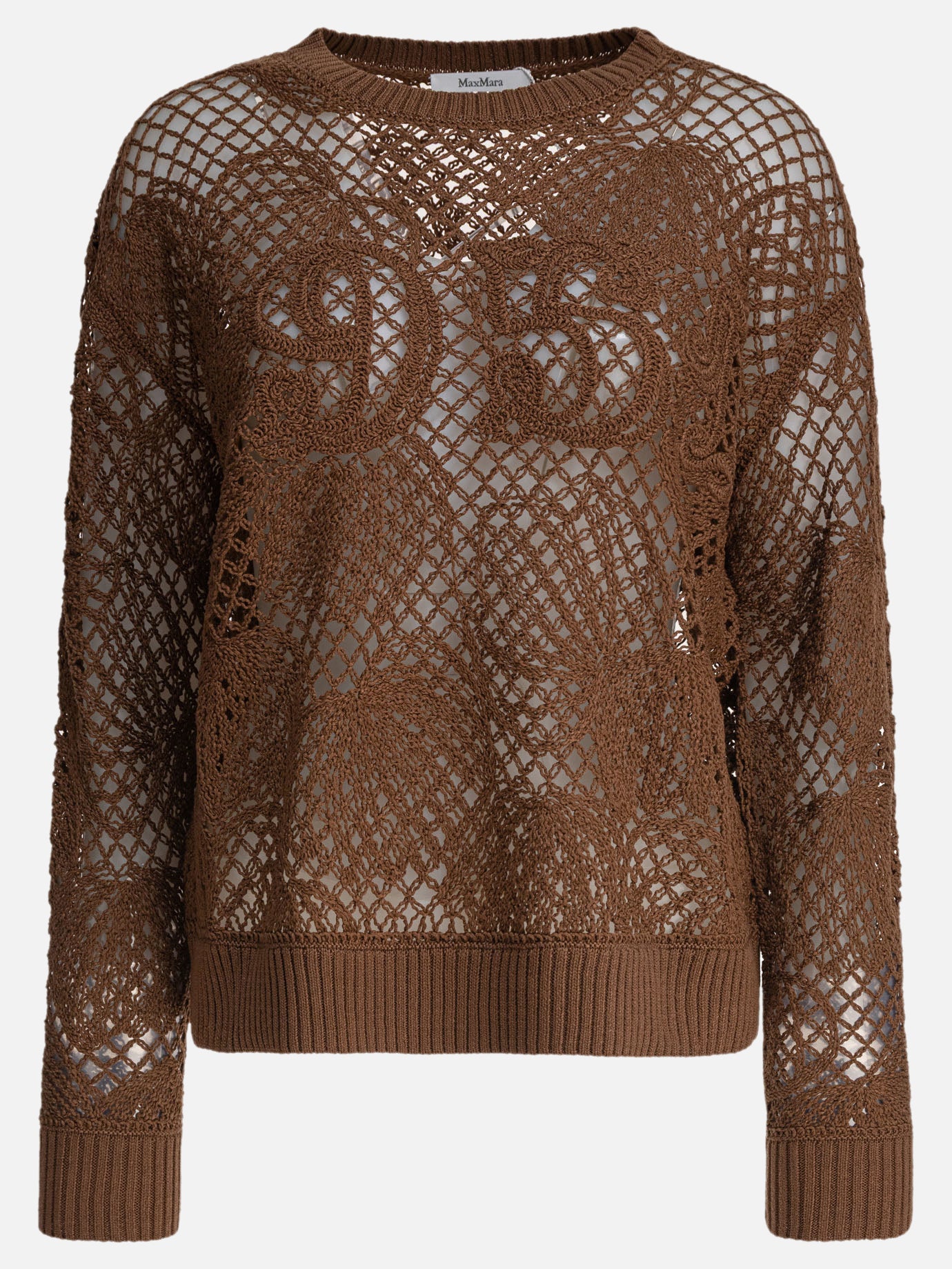 Max Mara Embroidered sweater Brown