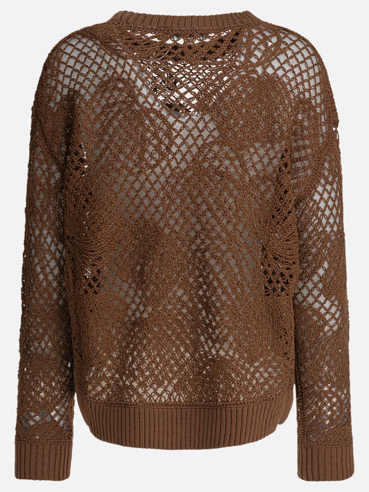 Max Mara Maglione ricamato 12982451_S Brown 2