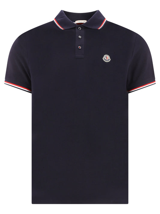 Moncler Polo shirt with logo 13892111_S Blue 1