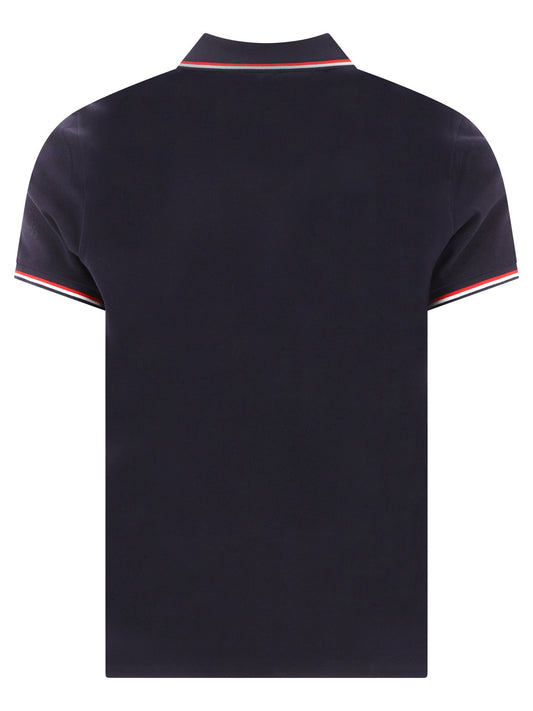 Moncler Polo shirt with logo 13892111_S Blue 2