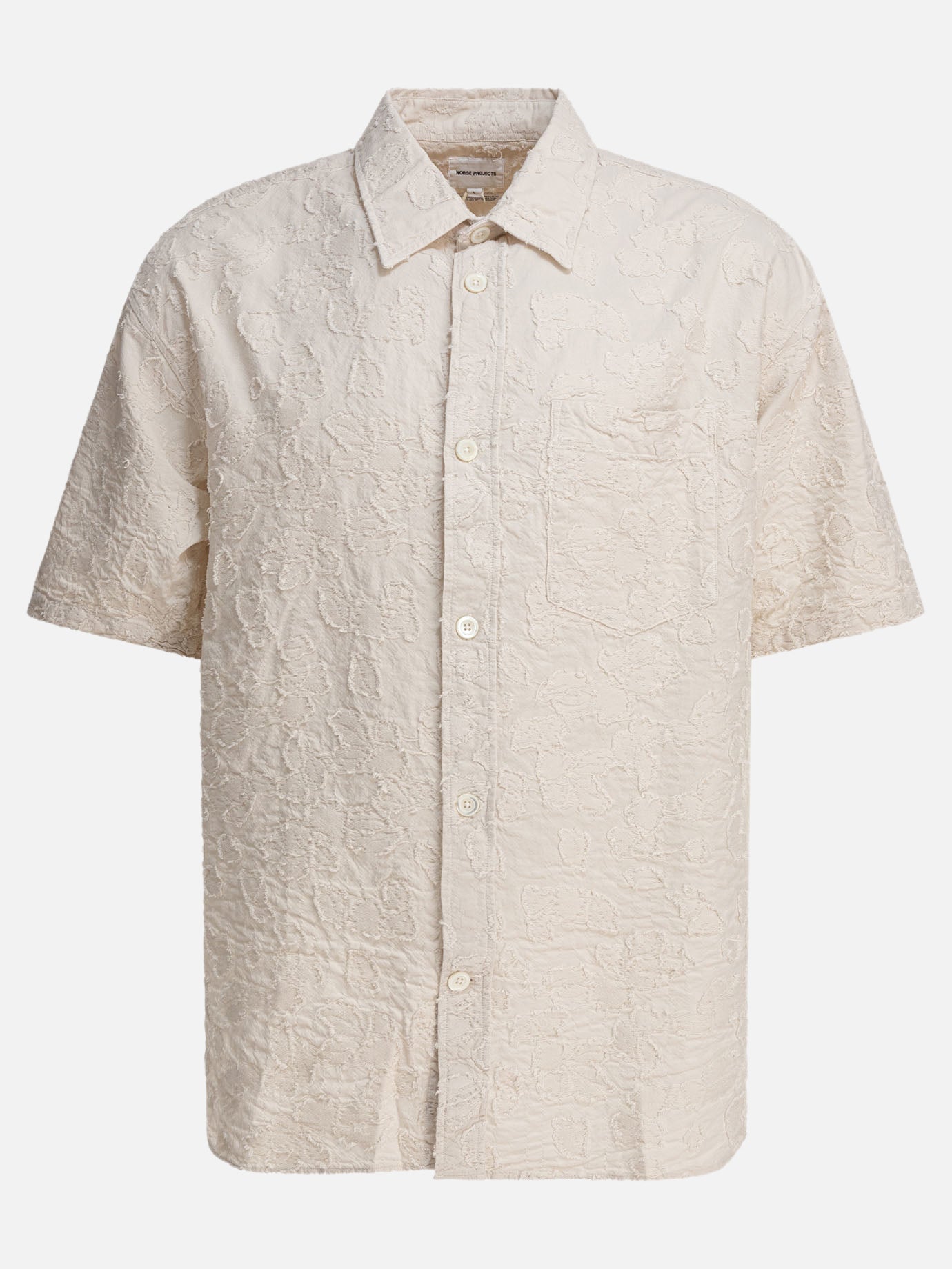 Norse Projects Camicia &quot;Ole Fil Coupe SS&quot; 17178511_S Beige thumbnail_1
