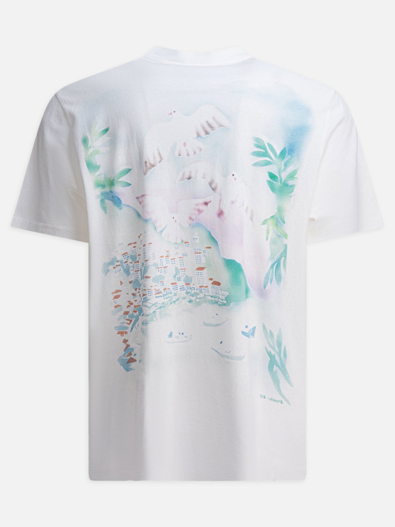 Our Legacy Sea View print &quot;Box&quot; T-shirt 11200713_50 White thumbnail_2