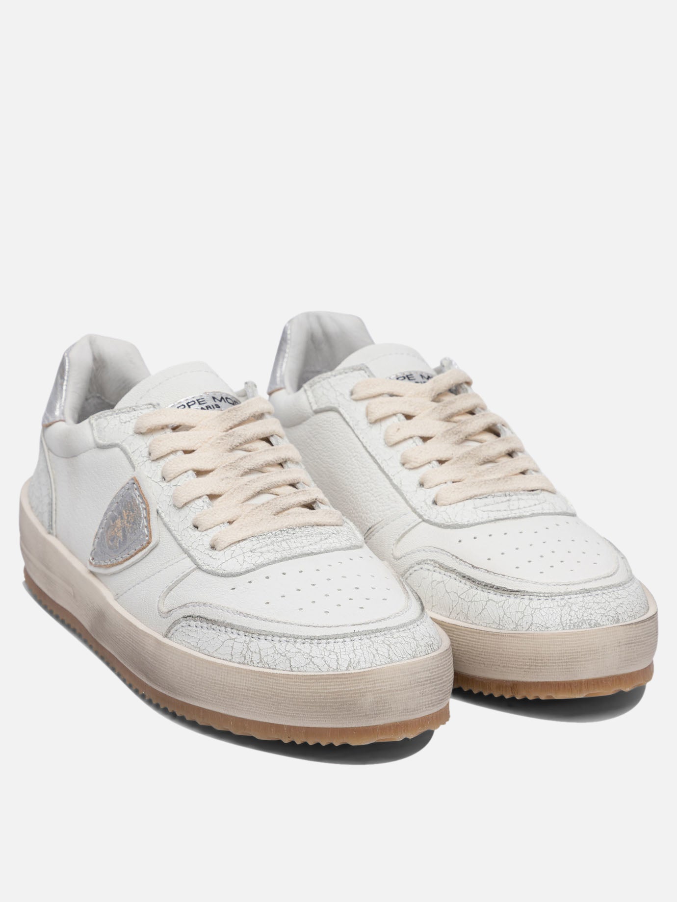 Sneaker basse 80% sheep leather 10% calf leather 10% goat leather - 100% poliurethane thermoplastic  Bianco - Philippe Model Paris Donna | PDP | VIETTI Online Store | Zoom-Modal_2
