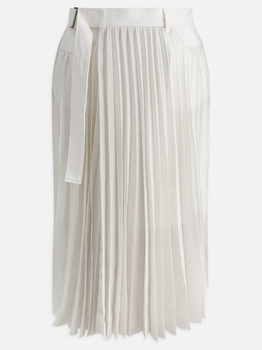 Sacai Gonna plissettata 10738113_1 White 1